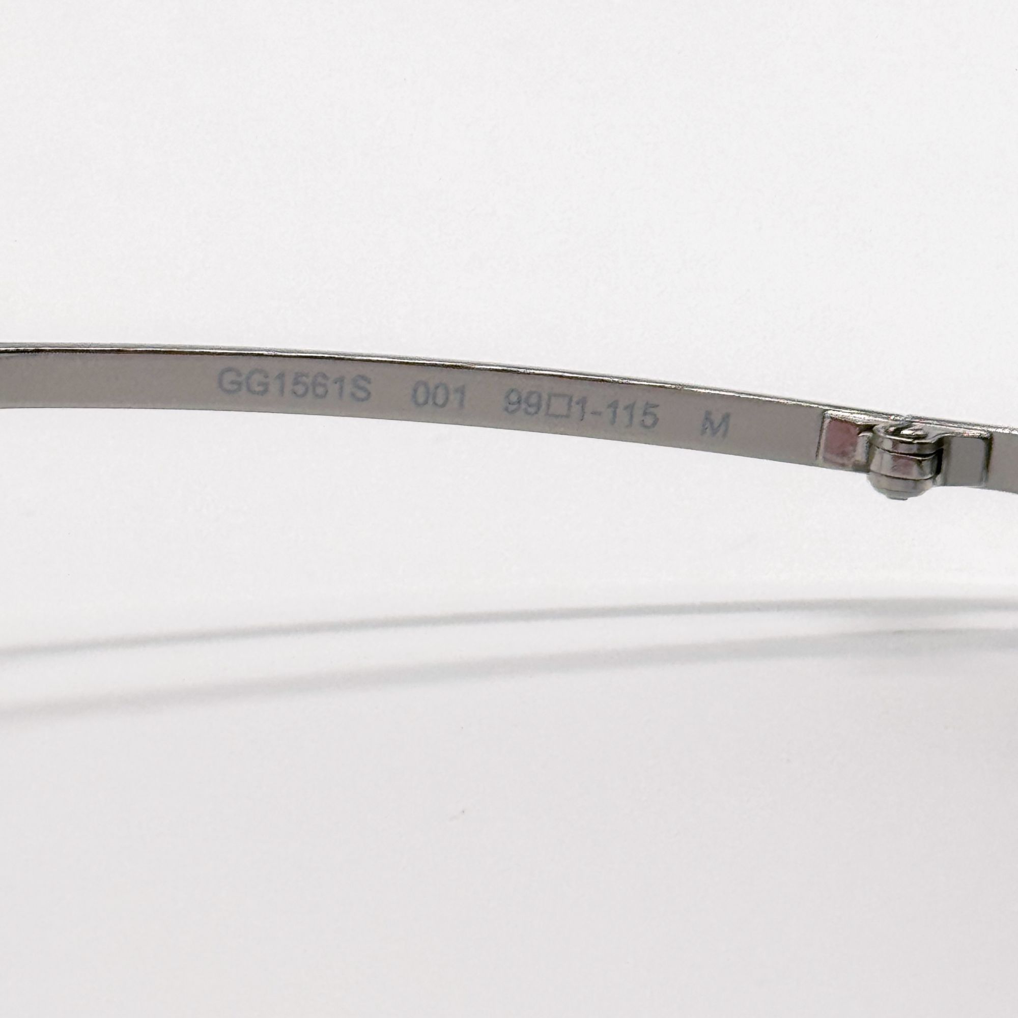 Gucci NEW GUCCI SUNGLASSES GG1561S 001 SILVER SHIELD UNISEX GUCCI Size ONE SIZE - 11 Thumbnail