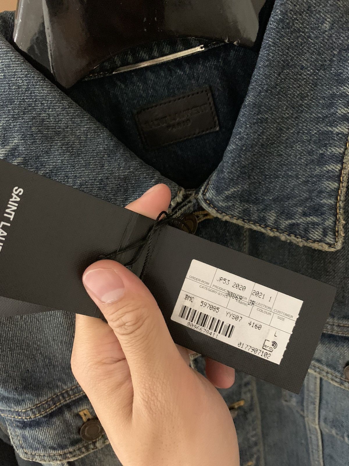 Saint Laurent Paris Saint Laurent 2021SS Washed denim jacket Size US L / EU 52-54 / 3 - 4 Thumbnail