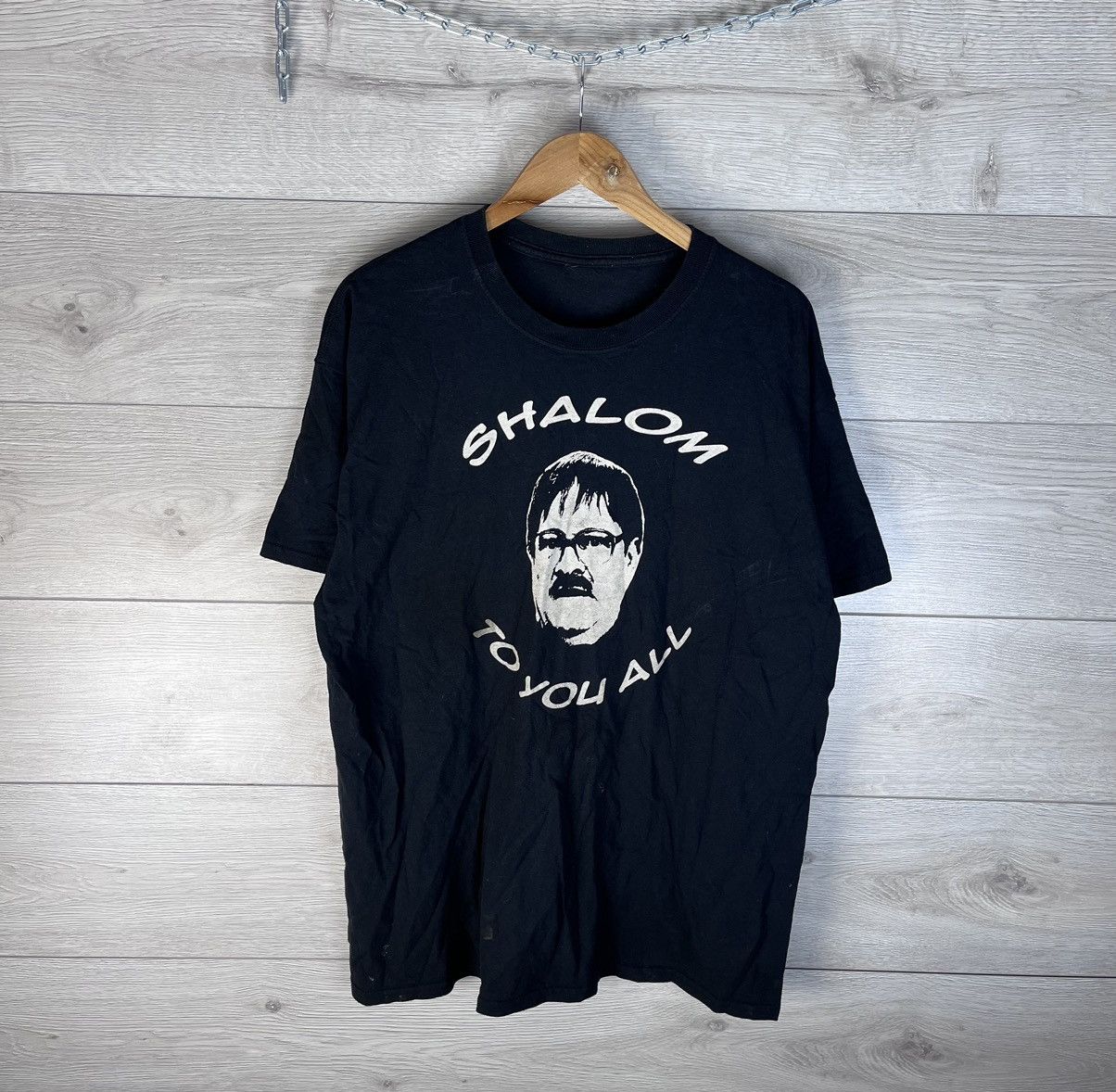 Fruit Of The Loom Vintage men’s Merch T-shirt «Shalom To you All» humor +18 Size US XL / EU 56 / 4 - 1 Thumbnail