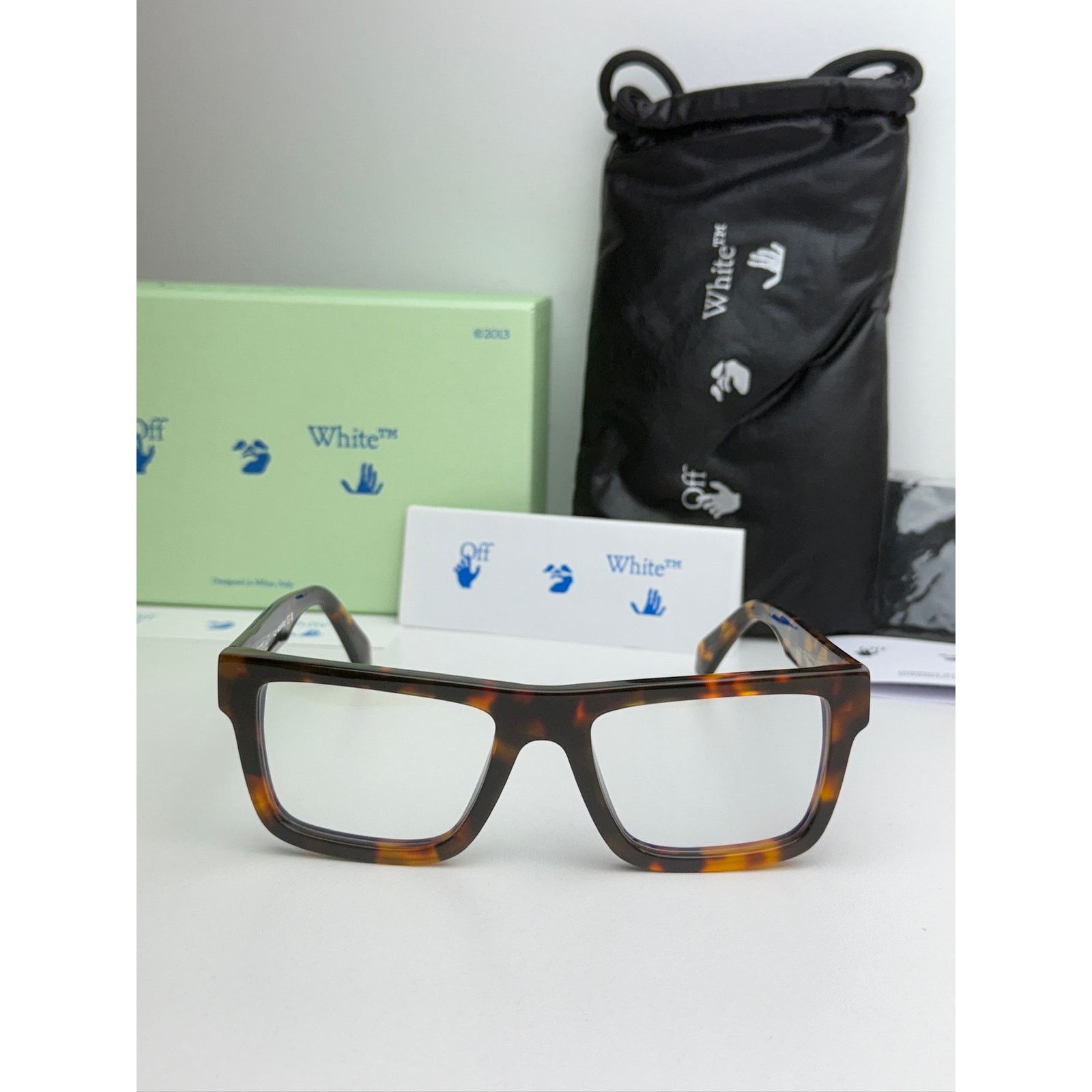 Off-White NEW Off White Style 25 Brown Bluelight Eyeglasses Frames Size ONE SIZE - 3 Thumbnail