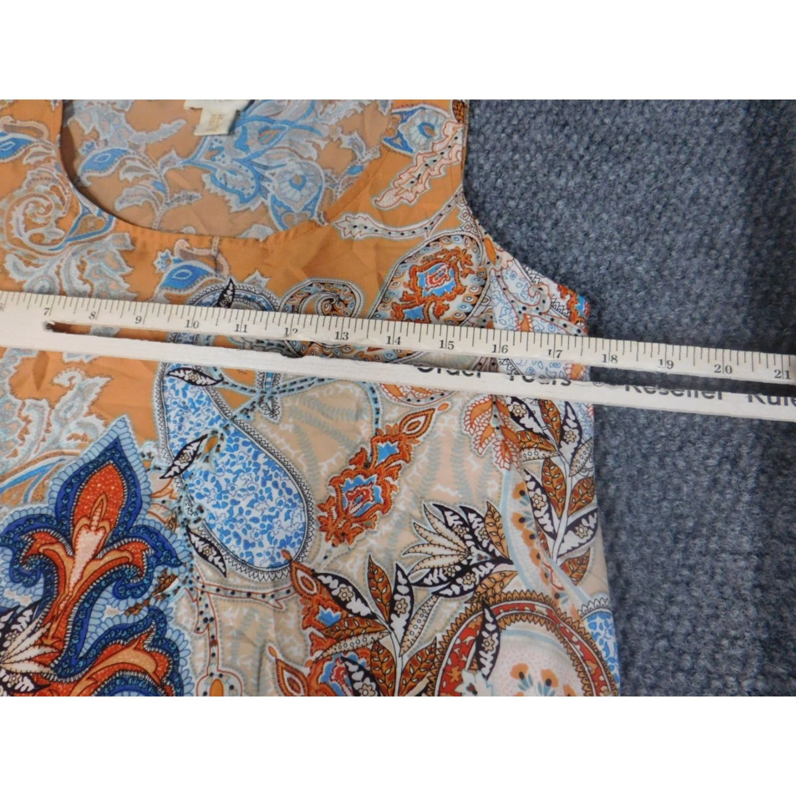 Vintage Lucy & Laurel Blouse Womens S Orange Floral Crew Neck Sleeveless Pullover Button Casual Size S / US 4 / IT 40 - 4 Thumbnail