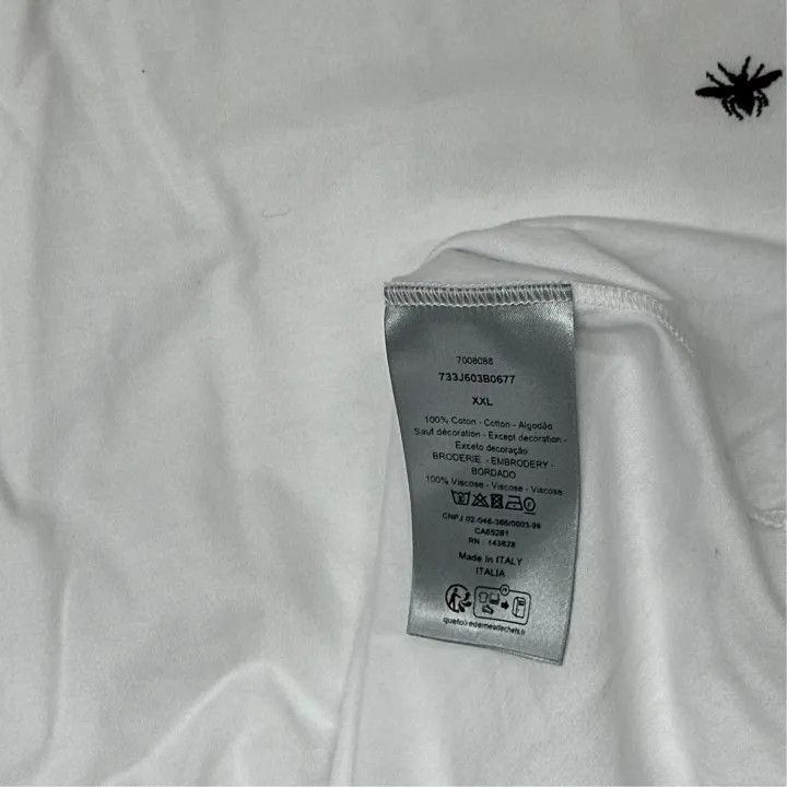 Dior Dior SS22 Men's Bee Embroidered T-Shirt 0079-2507 Size US XXL / EU 58 / 5 - 3 Thumbnail
