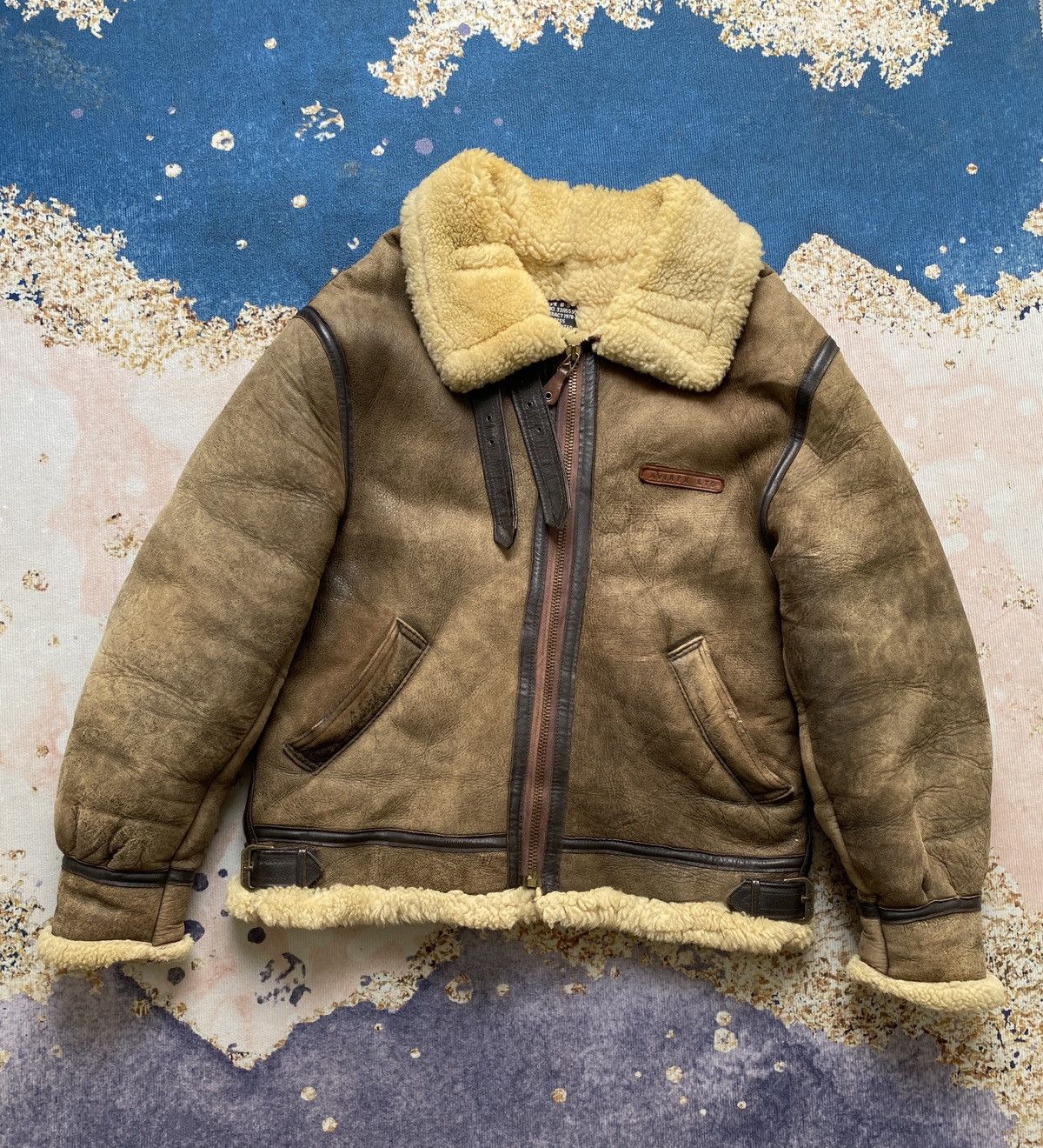 Avirex Vintage 80s Avirex B3 Sheepskin Us Army Air Force Jacket Size US L / EU 52-54 / 3 - 3 Thumbnail