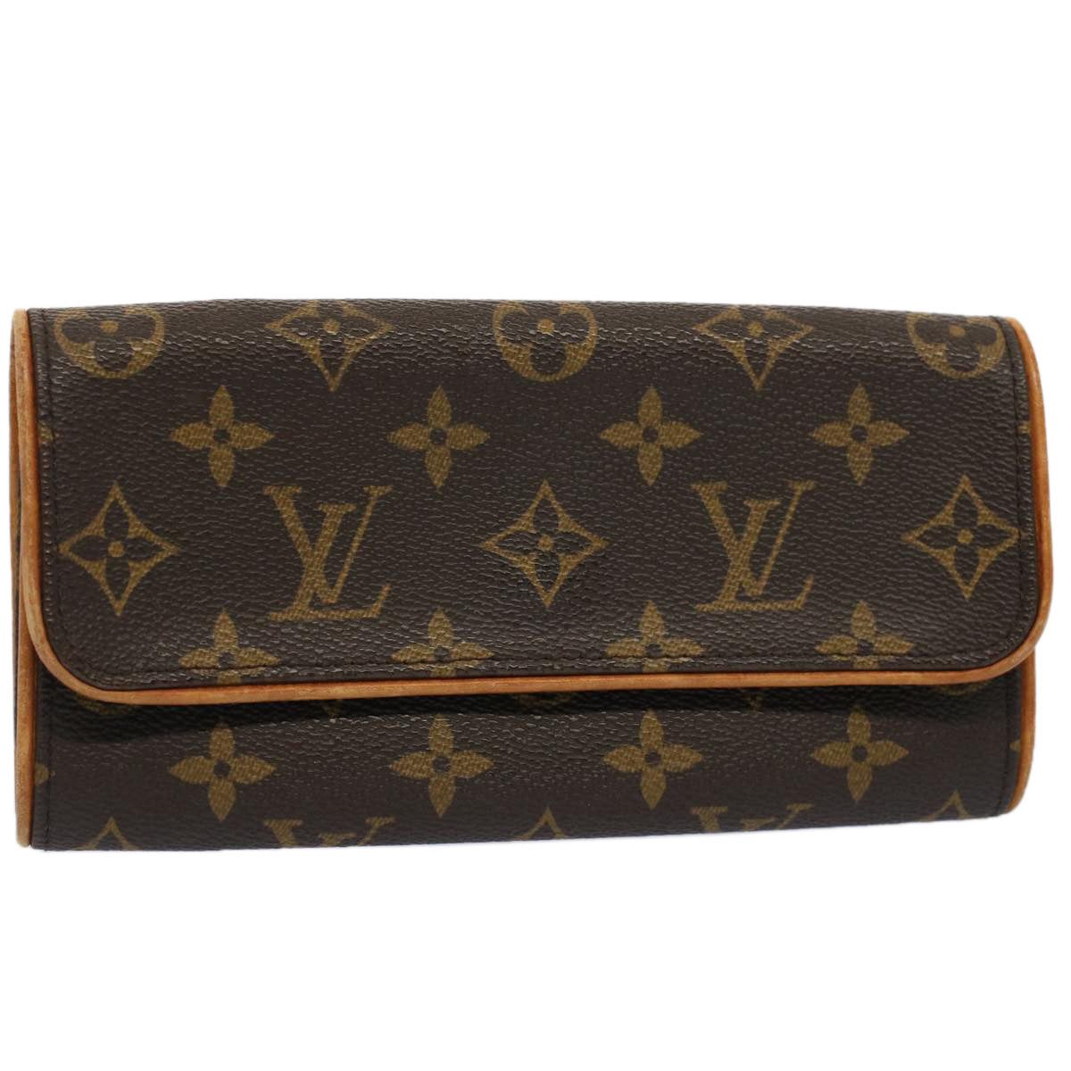 image of Louis Vuitton Pochette Twin Clutch Bag in Brown, Women's