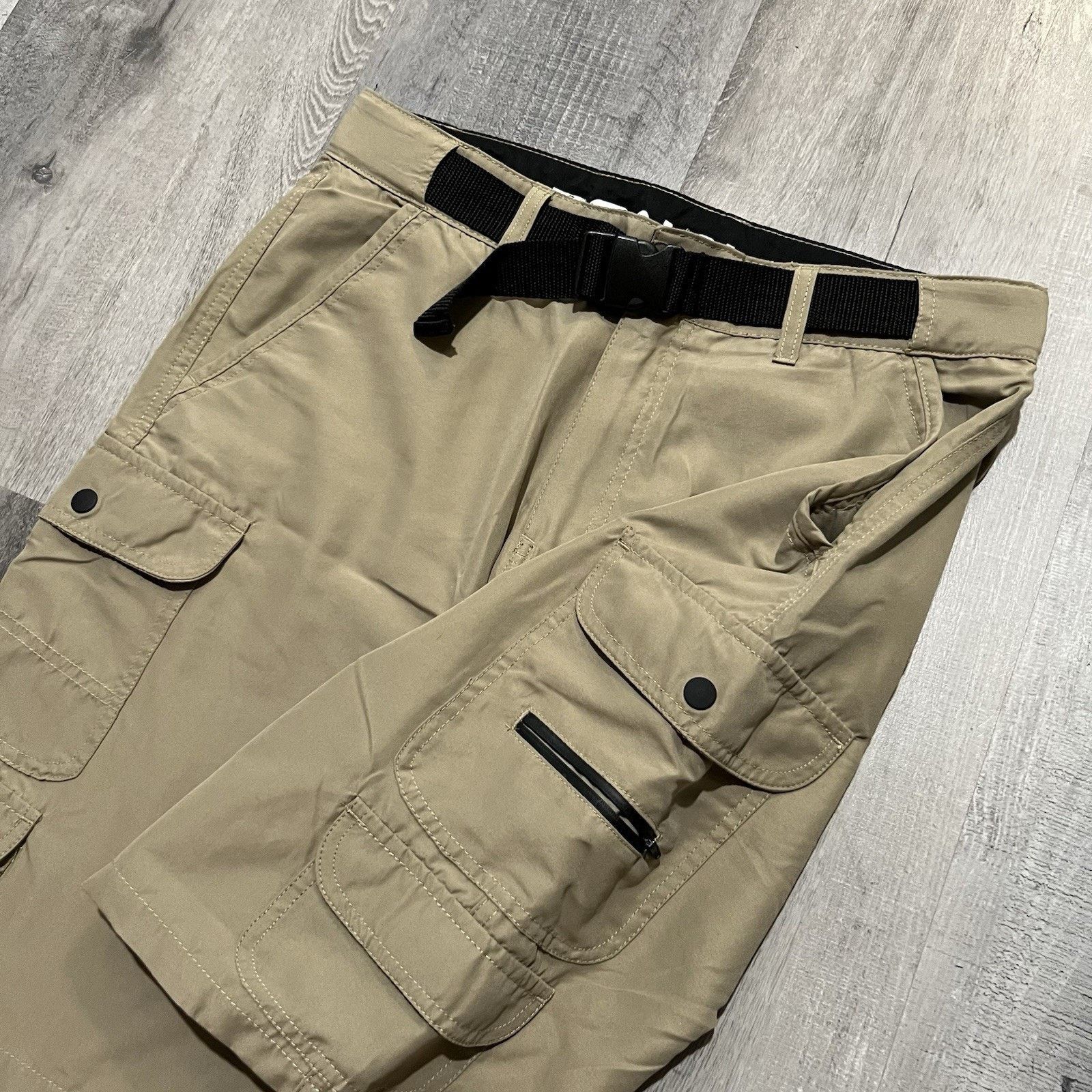 Other Denali Hybrid Cargo Shorts Khaki 32 Web Belted Waist Cycling Size US 32 / EU 48 - 3 Thumbnail