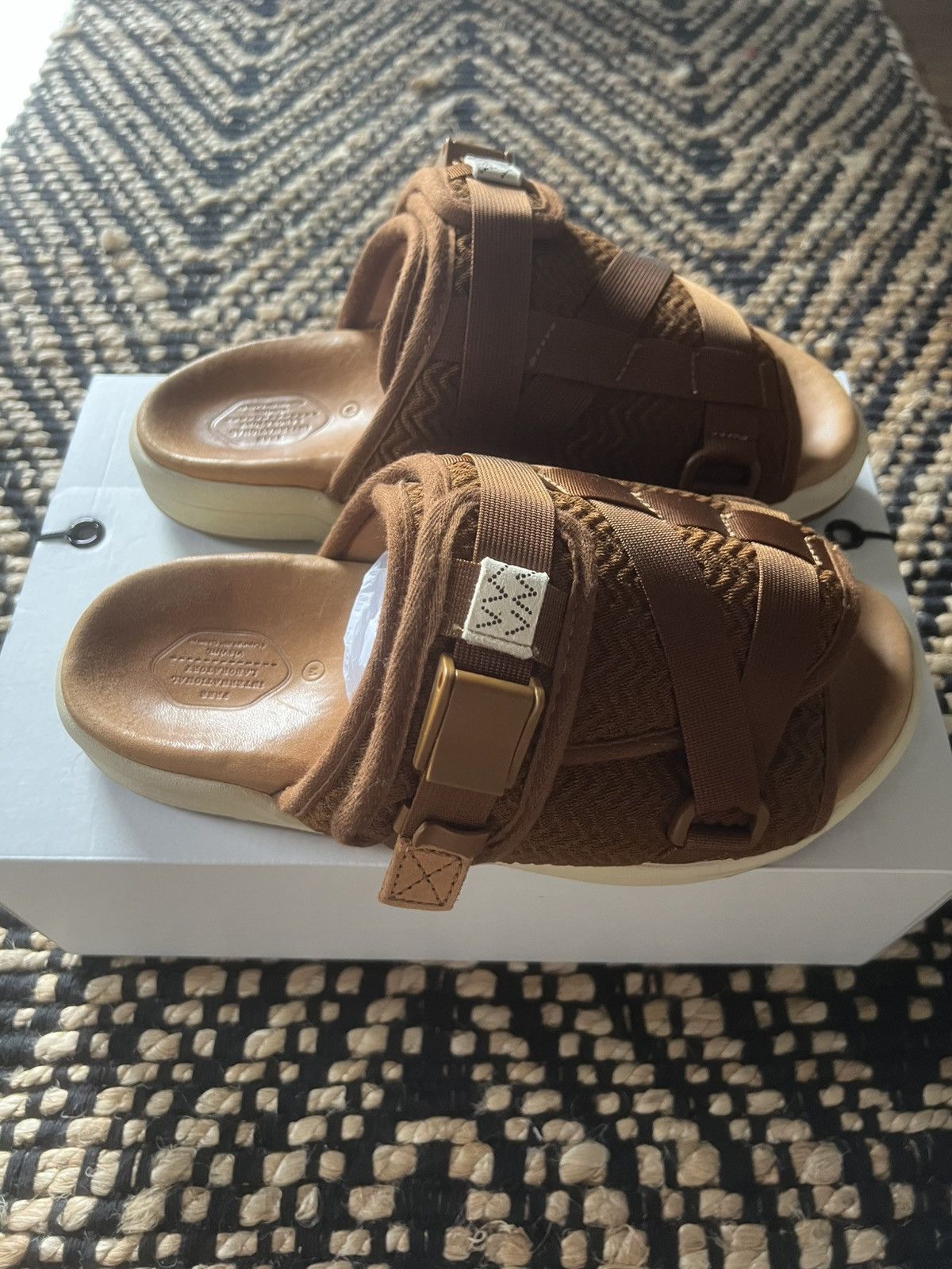 Visvim Visvim WMV SS19 Brown Zig-Zag Nylon Christo Sandals Size US 10 / EU 43 - 3 Thumbnail
