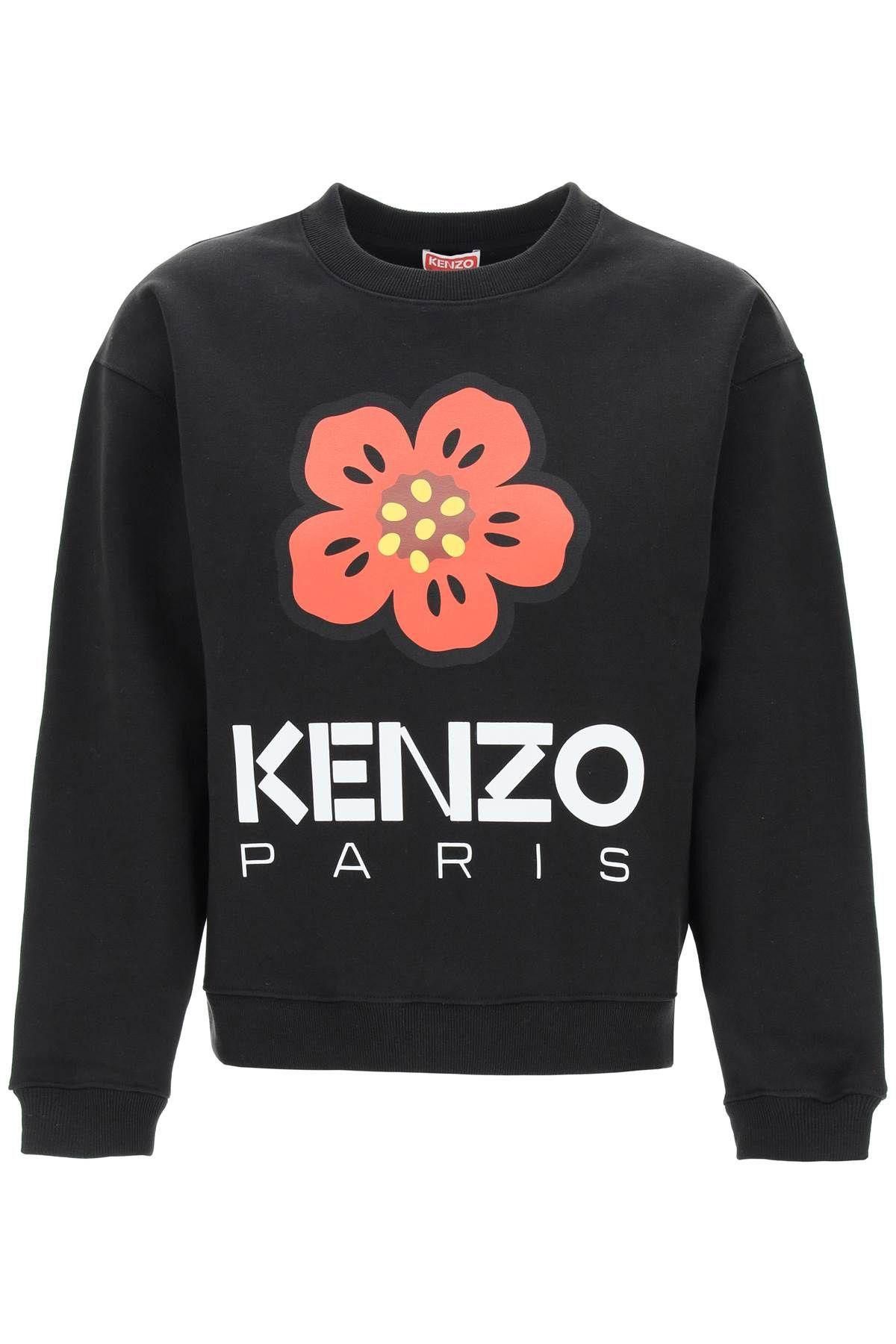 image of Kenzo Bokè Flower Crew-Neck Sweatshirt Size S For Women in Black