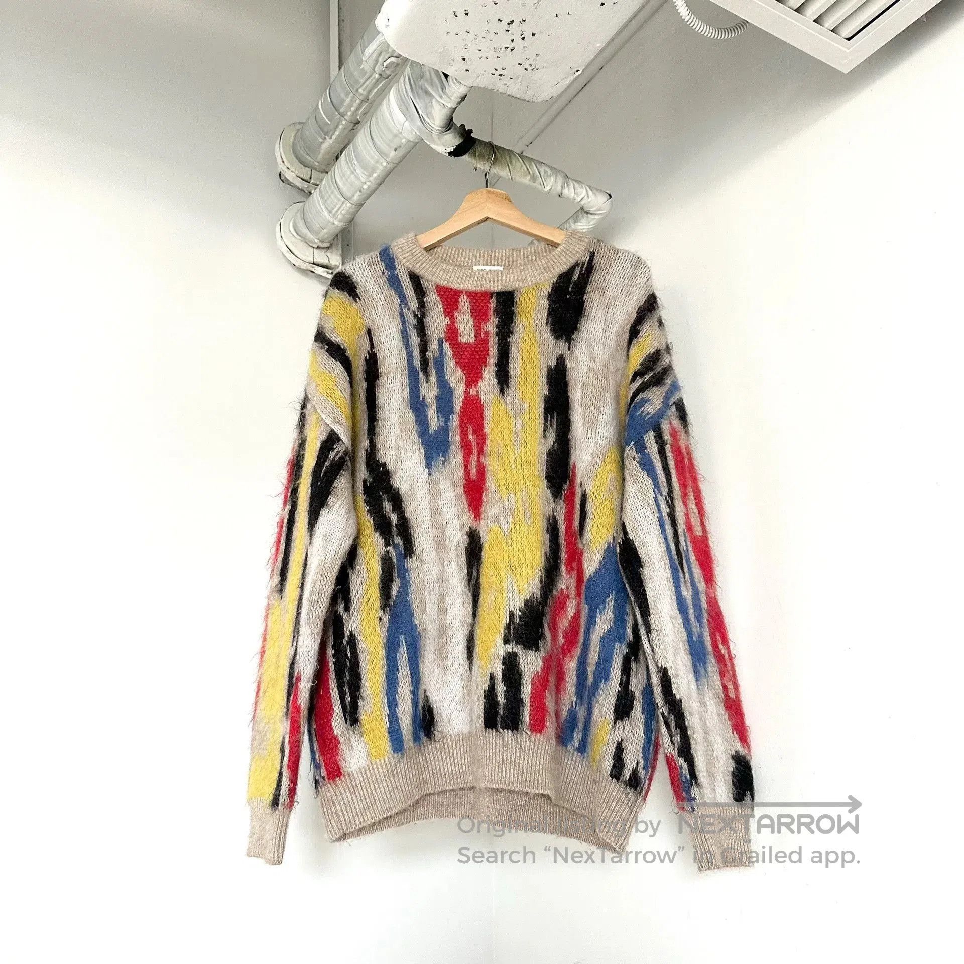 Saint Laurent Paris Saint Laurent Mohair Knit Sweater. Size L / US 10 / IT 46 - 1 Thumbnail