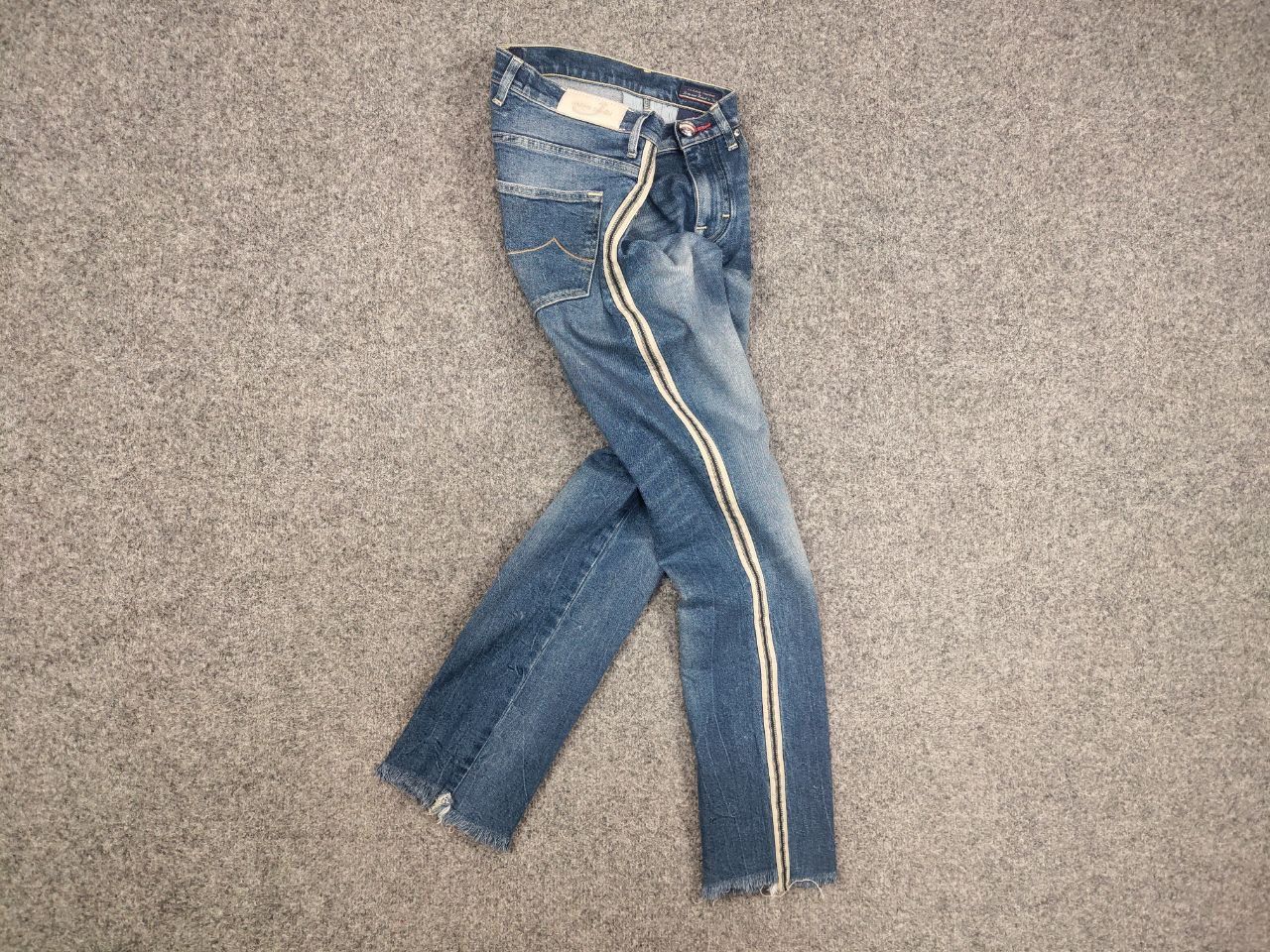 Jacob Cohen Jacob Cohen Italy Design Karen Stripe Side Slim Denim Jeans Size 25" / US 0 / IT 36 - 2 Thumbnail