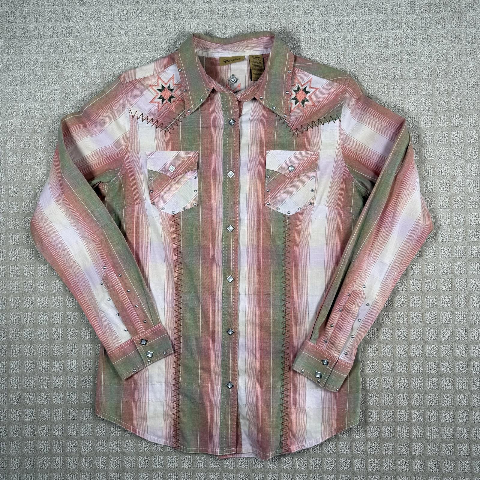 Wrangler Wrangler Western Pearl Snap Shirt Womens M Size M / US 6-8 / IT 42-44 - 1 Thumbnail