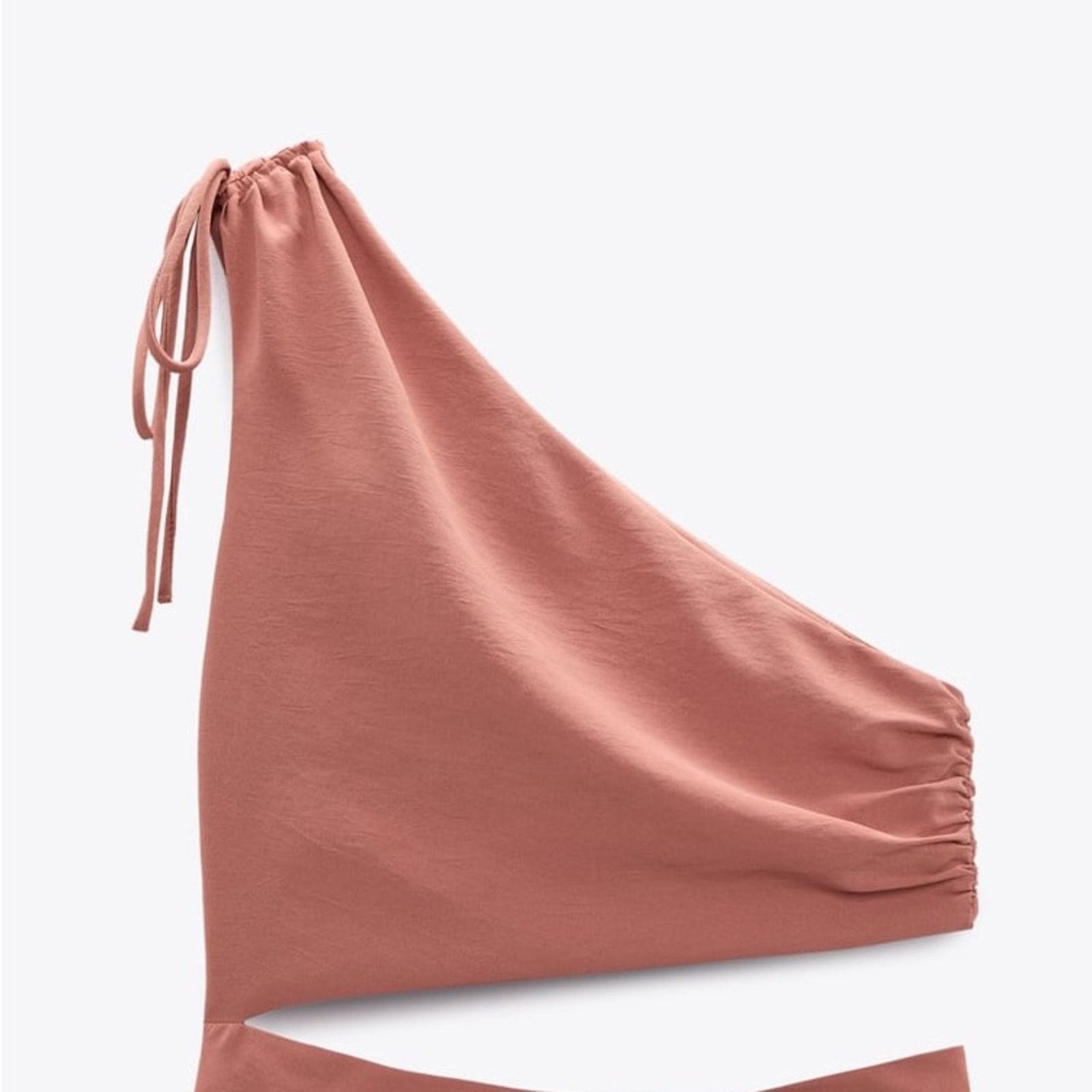 Zara ZARA DRAPED ASYMMETRIC DRESS MARSALA Size L / US 10 / IT 46 - 10 Thumbnail