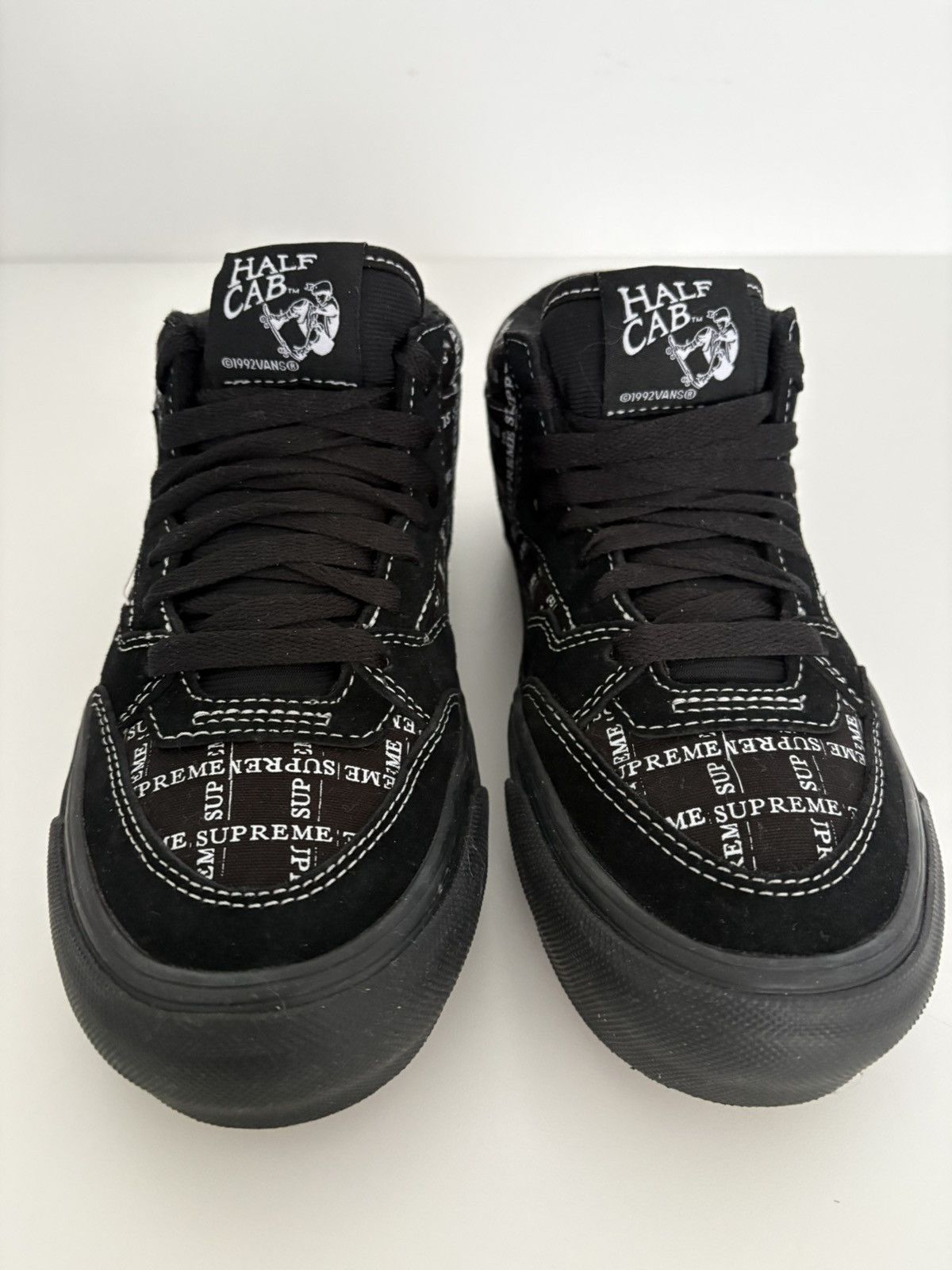 Supreme × Vans Vans x Supreme Half Cab Pro 92 Logo Pattern Black Size US 6 / EU 39 - 4 Thumbnail