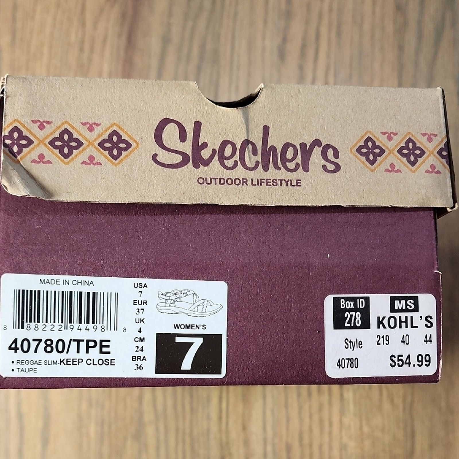 SKECHERS Skechers Women's Cream and Tan Sandals Size US 7 / IT 37 - 2 Thumbnail
