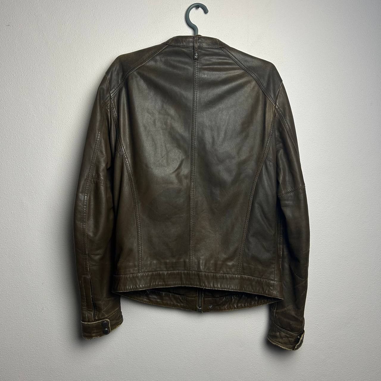 Diesel Vintage Diesel Leather Small logo brown streetwear jacket Size US M / EU 48-50 / 2 - 18 Thumbnail