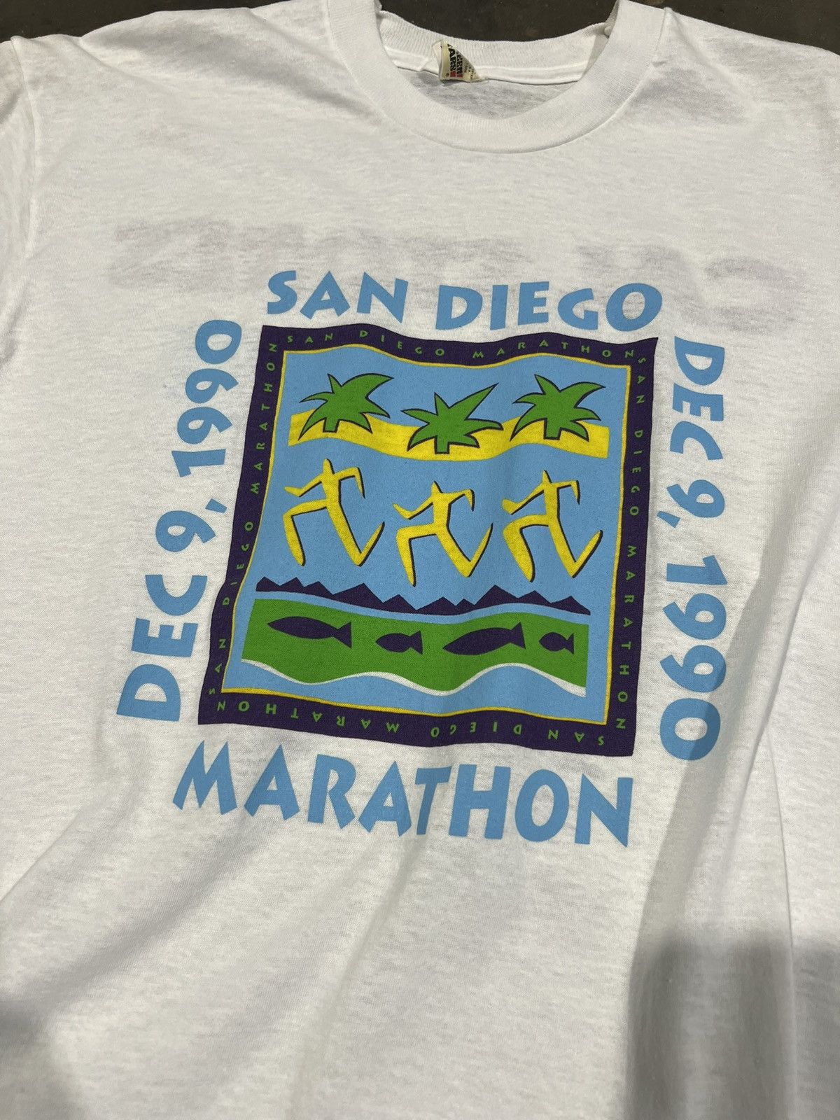 Nike 1990 San Diego Marathon X Cal Stores X Nike Tee Size US XL / EU 56 / 4 - 4 Thumbnail