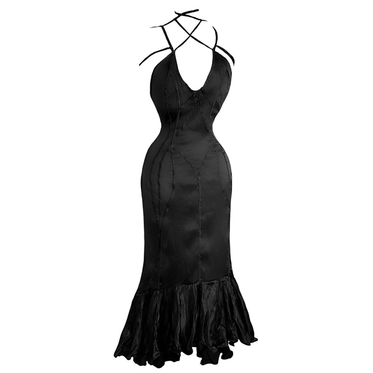 Roberto Cavalli Roberto Cavalli Runway Open-Back Silk Evening Dress Size M / US 6-8 / IT 42-44 - 3 Thumbnail