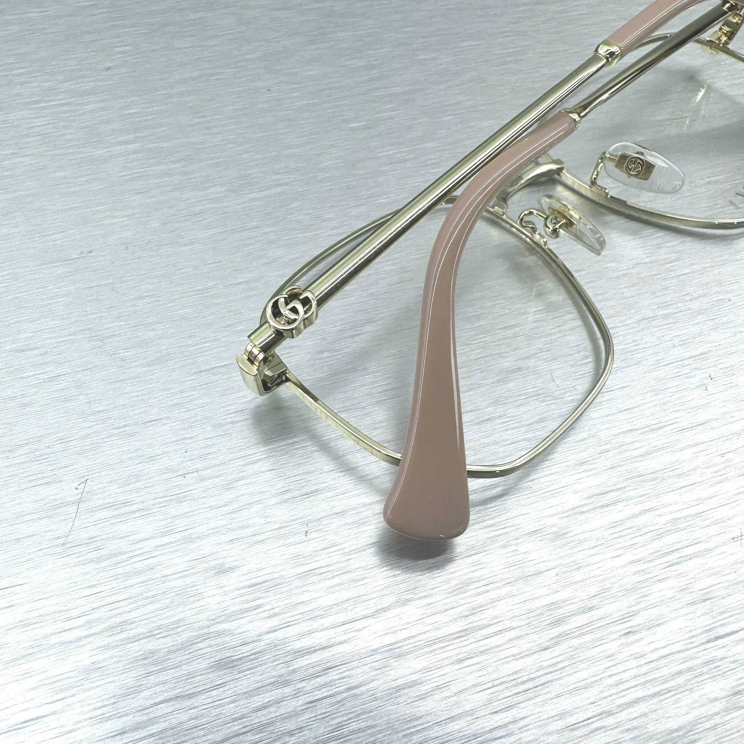 Gucci GUCCI GG1420OK 003 Eyeglasses GOLD Size ONE SIZE - 3 Thumbnail