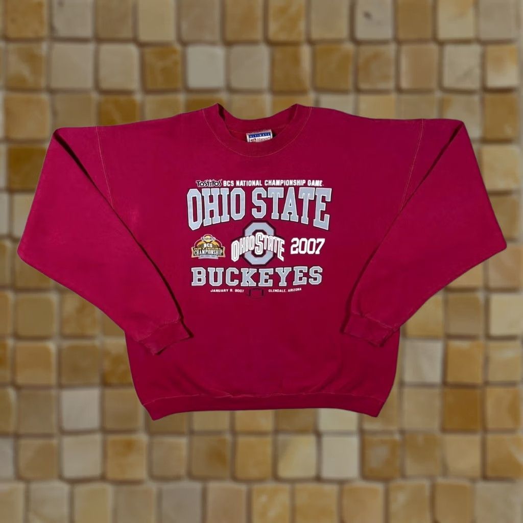 Hanes Vintage Hanes Ohio State Buckeyes College Football Red Sweatshirt Large Size US L / EU 52-54 / 3 - 1 Thumbnail
