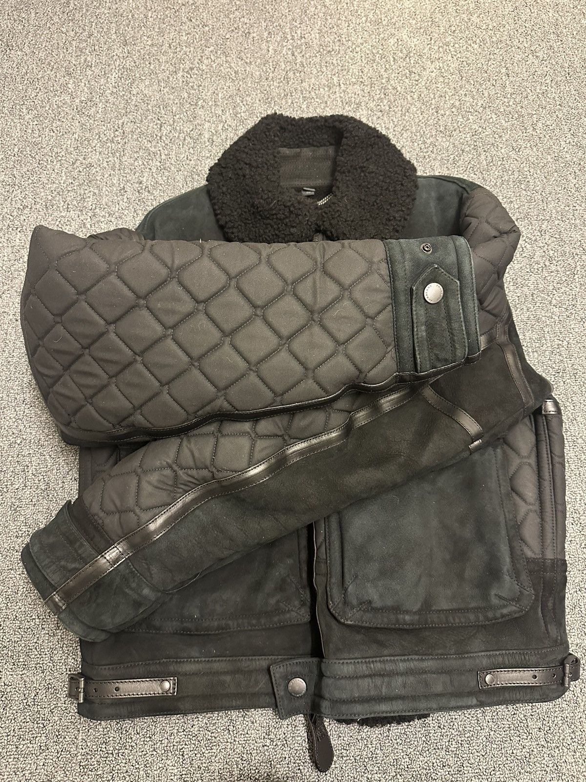 Burberry Prorsum Burberry prorsum FW 2012 sheep shearling/cotton jacket Size US M / EU 48-50 / 2 - 8 Thumbnail