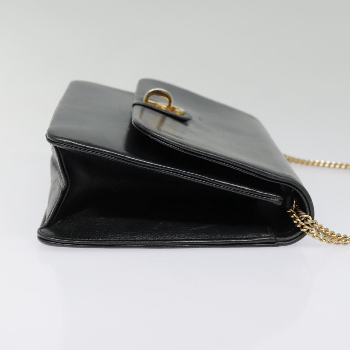 Dior DIOR Chain Shoulder Bag Leather Black Gold Size ONE SIZE - 4 Thumbnail