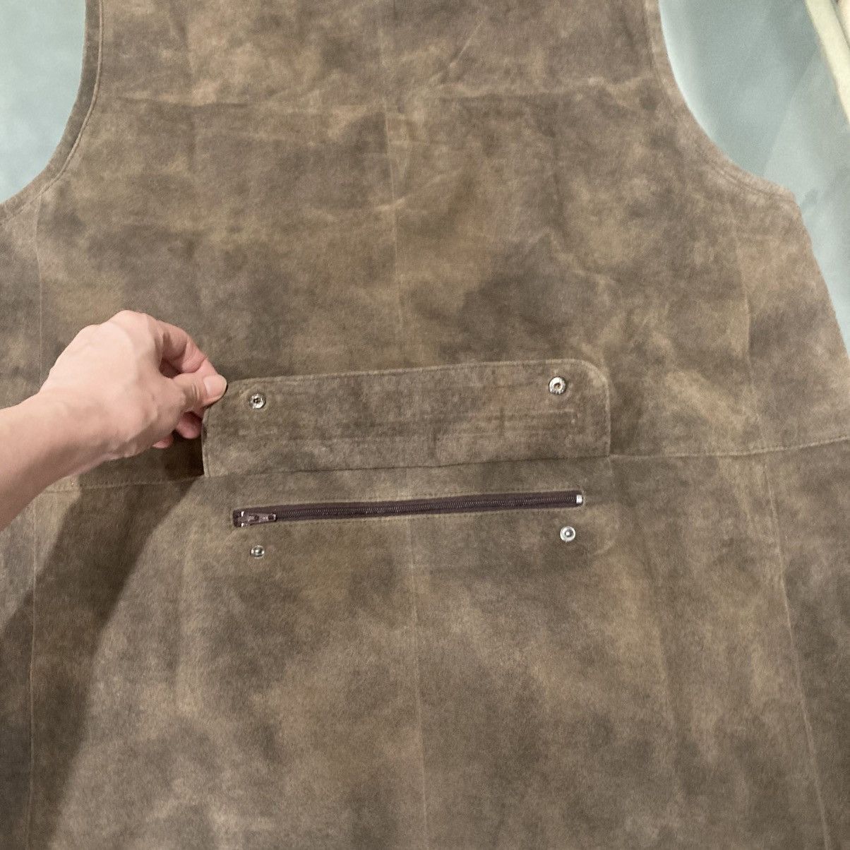 Japanese Brand Oversized Brown Pig Suede Leather Vest Size US S / EU 44-46 / 1 - 13 Thumbnail