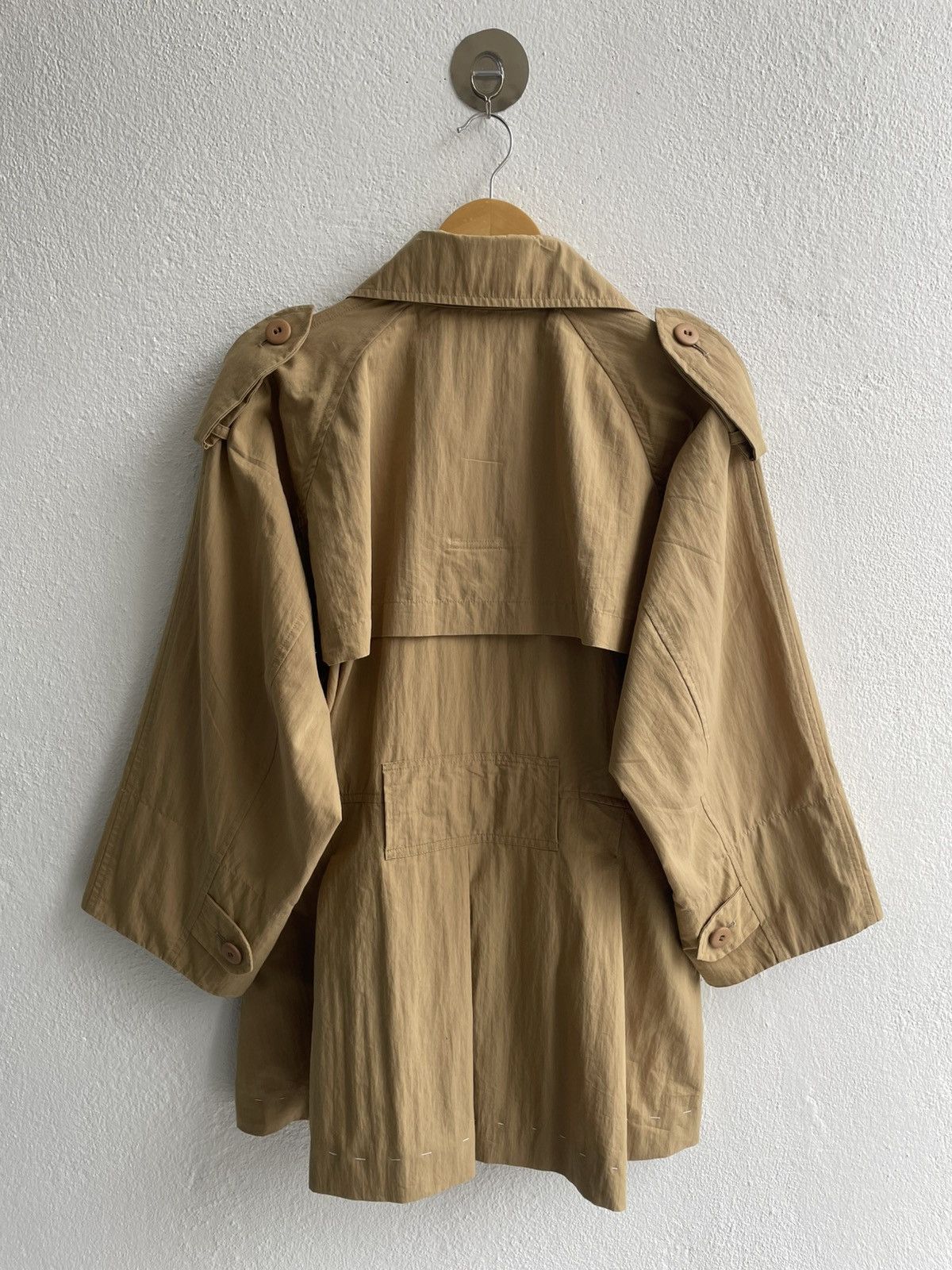 Issey Miyake Vintage 80's Issey Miyake Windcoat Oversize Long Coat Size US S / EU 44-46 / 1 - 18 Thumbnail