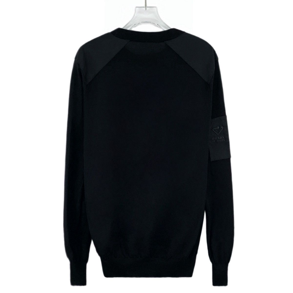 Prada Prada Black Wool Long Sleeve Knit Sweater K26WX Size US L / EU 52-54 / 3 - 2 Thumbnail