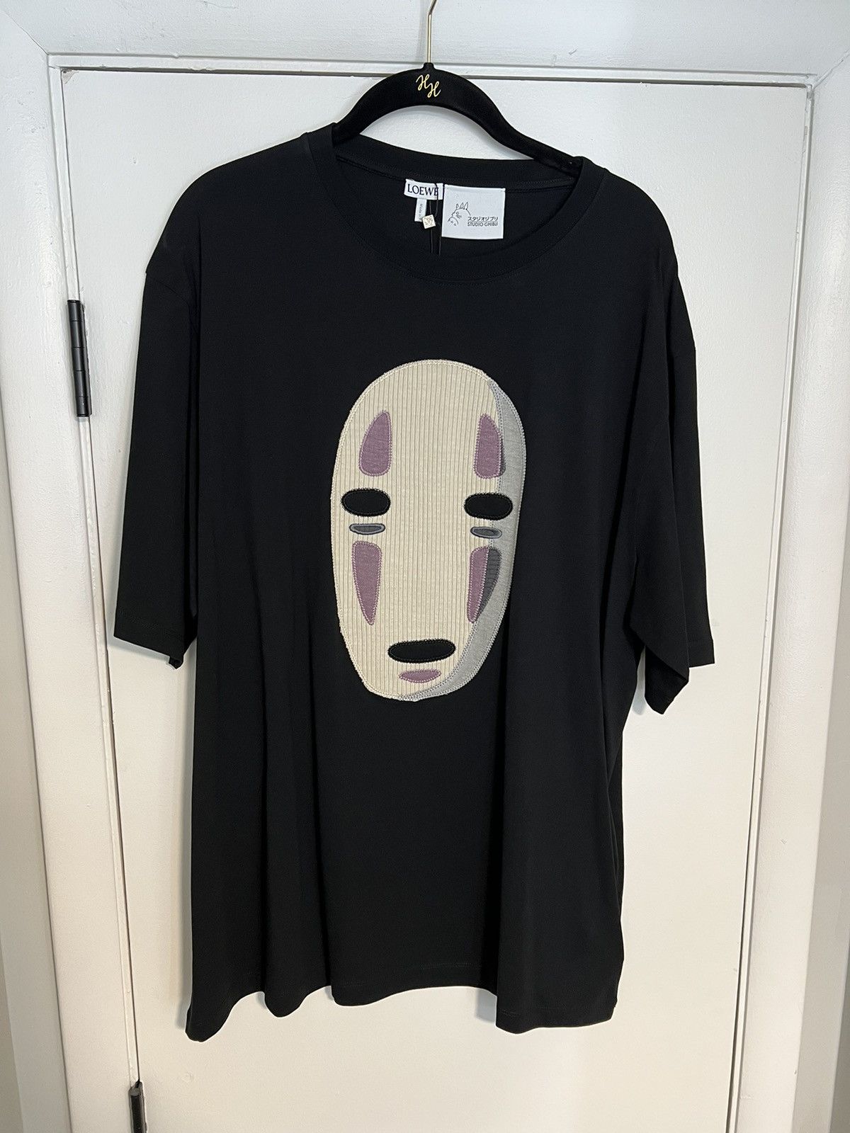 image of Loewe X Studio Ghibli Spirited Away No Face Tshirt in Black, Men's (Size Large)
