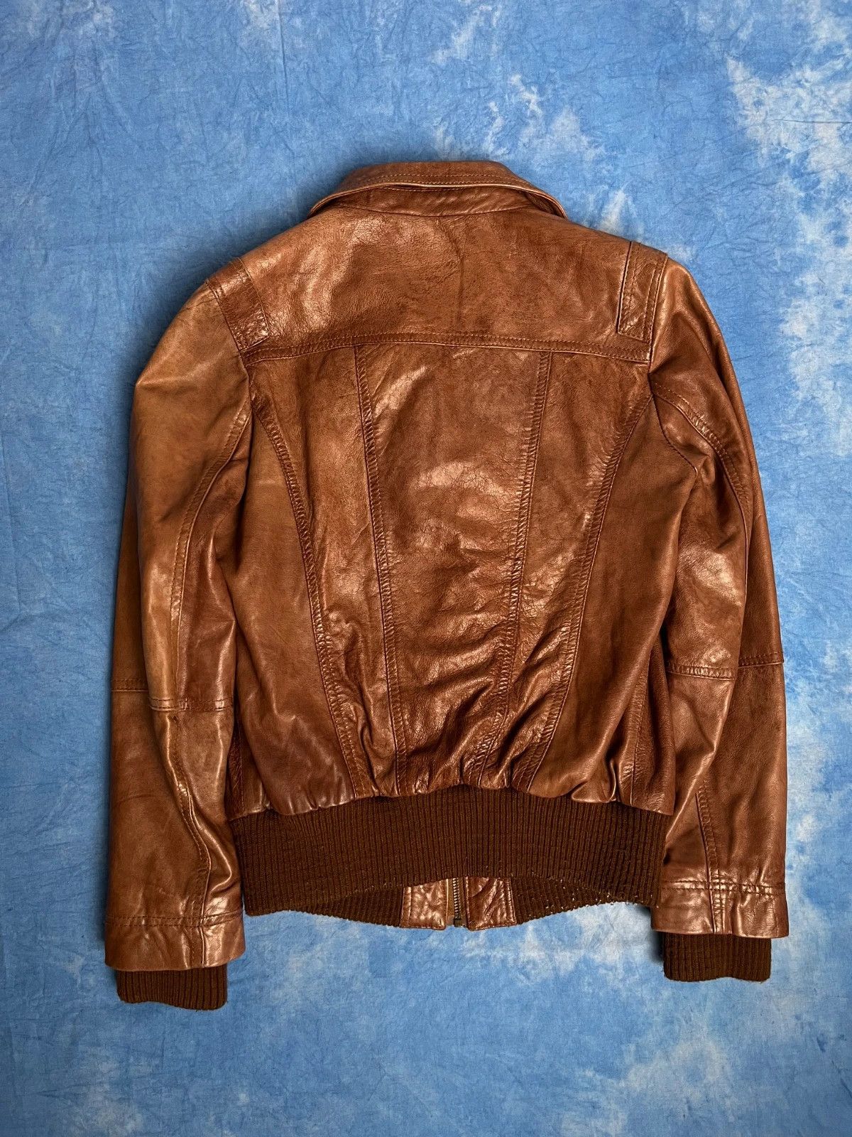 GOOSECRAFT Vintage Avant Garde Goosecraft Real Leather Bomber Jacket Size US M / EU 48-50 / 2 - 2 Thumbnail