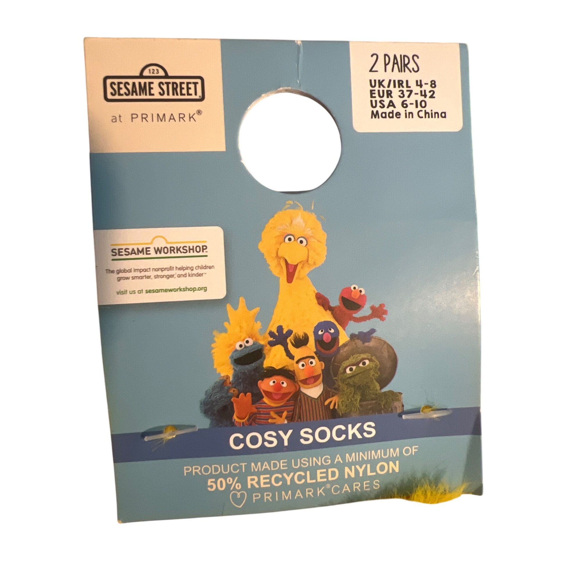 Primark Primark X Sesame Street Bert Ernie Cozy Socks 2 Pairs Recycl Size ONE SIZE - 2 Thumbnail