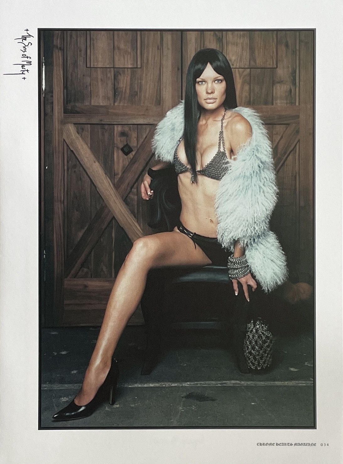 Chrome Hearts × Vintage Chrome Hearts erotic photo Poster framed 9x11 Size ONE SIZE - 2 Thumbnail