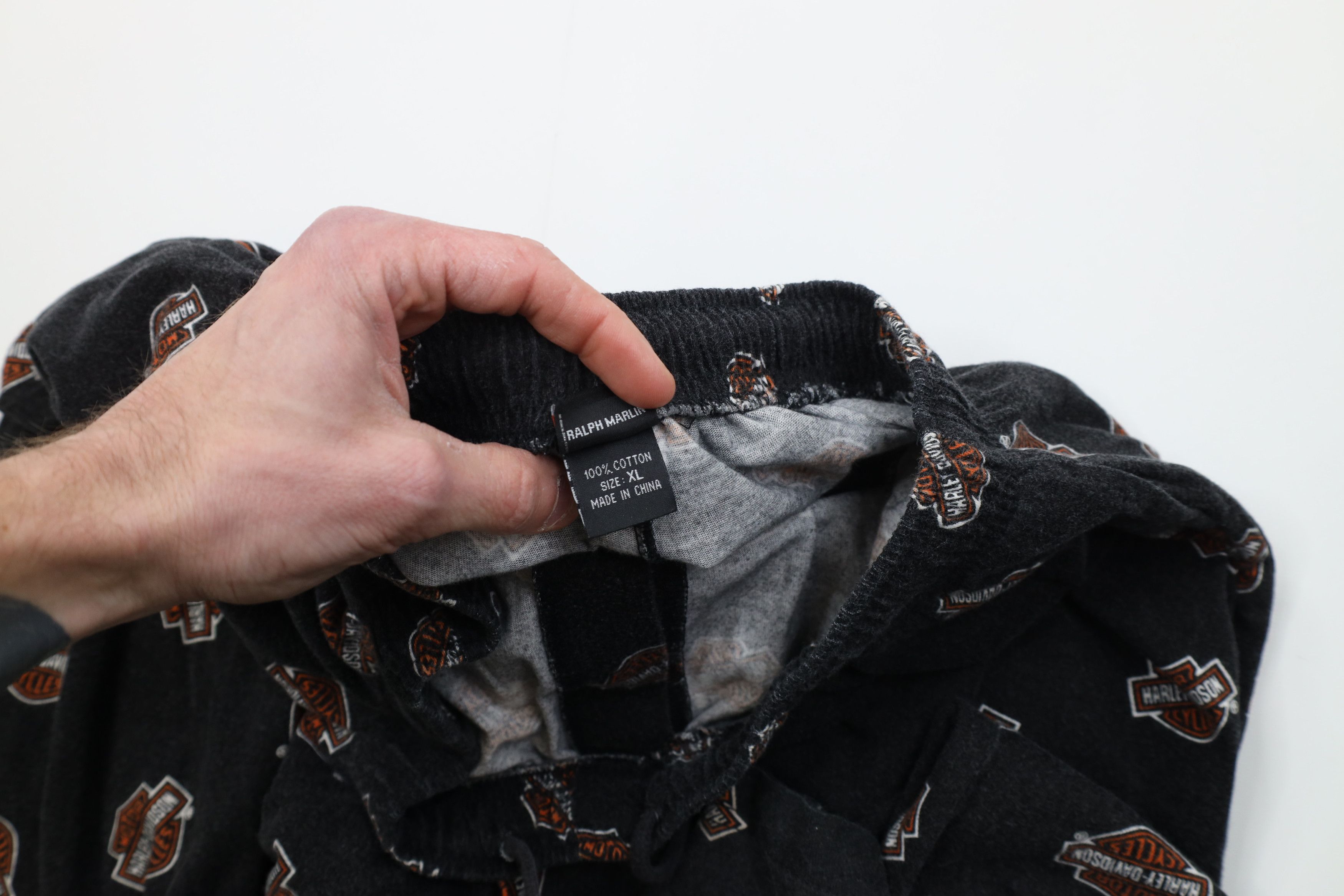 Harley Davidson Vintage 90s Harley Davidson All Over Print Wide Leg Pants Size US 38 / EU 54 - 9 Thumbnail