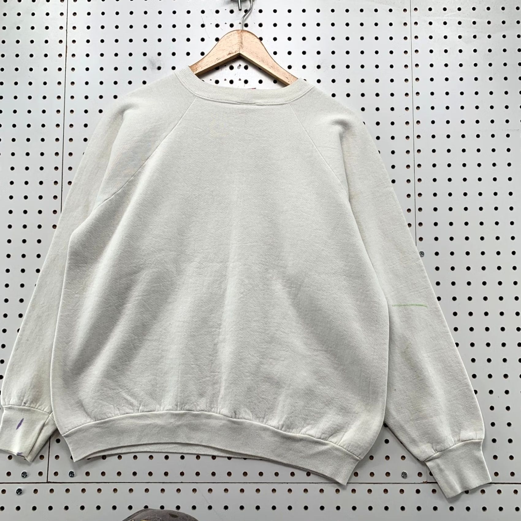 Fruit Of The Loom VINTAGE Fruit of the Loom Sweatshirt Mens XL White 80s USA University Ireland Fleece Cotton Crew Neck Pullover Sweater Size US XL / EU 56 / 4 - 2 Thumbnail