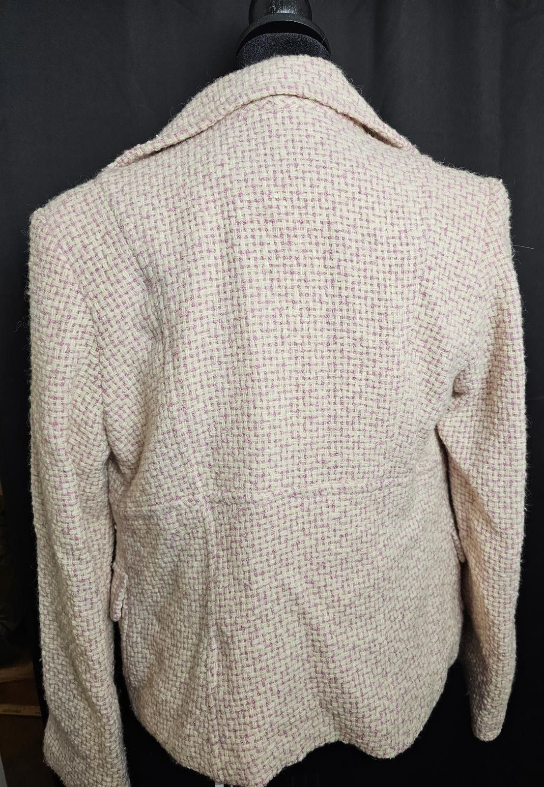 Other Marvin Pink and Cream Tweed Blazer Jacket Size M / US 6-8 / IT 42-44 - 6 Thumbnail