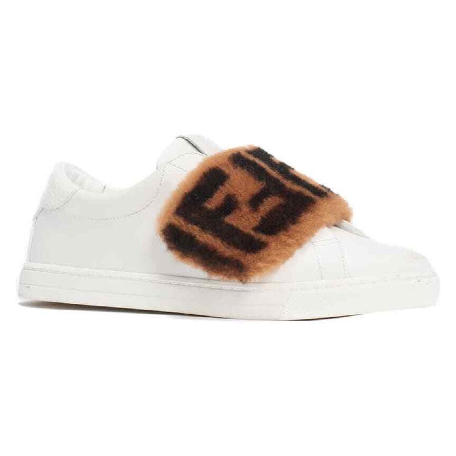 Fendi Fur Logo FF Zucca Low Top Slip On Trainer Sneaker 37 Size US 7 / IT 37 - 1 Thumbnail