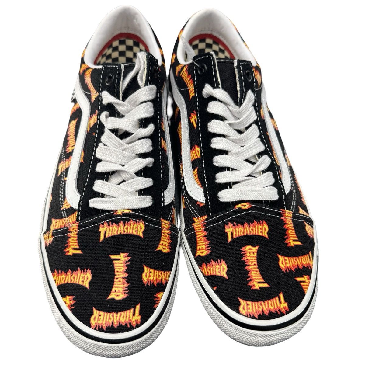 Vans Vans Old Skool x Thrasher Black Orange Flame DS Size 11.5 Size US 11.5 / EU 44-45 - 4 Thumbnail