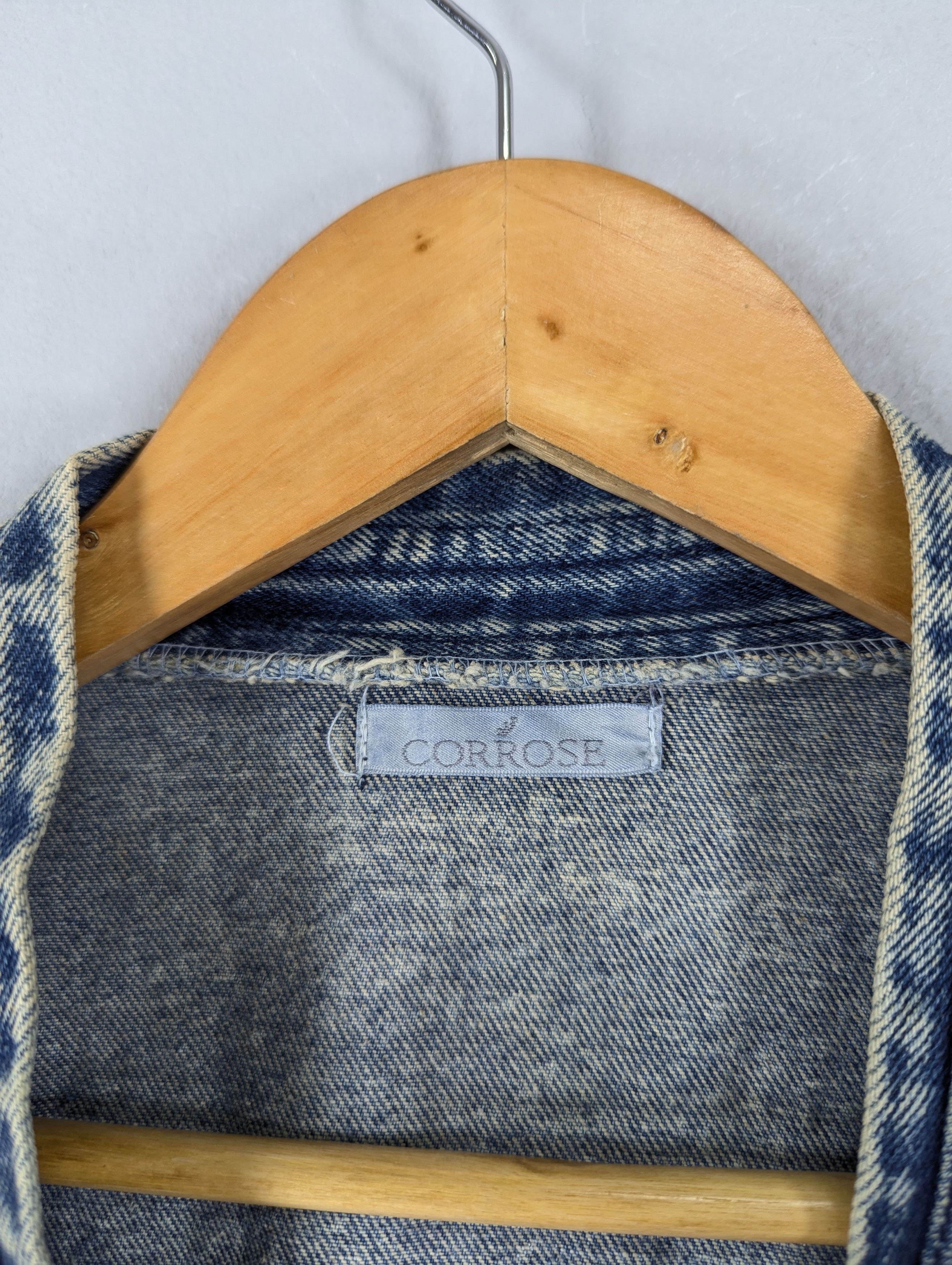Vintage Corrose Cardigan Embroidery Denim Jacket