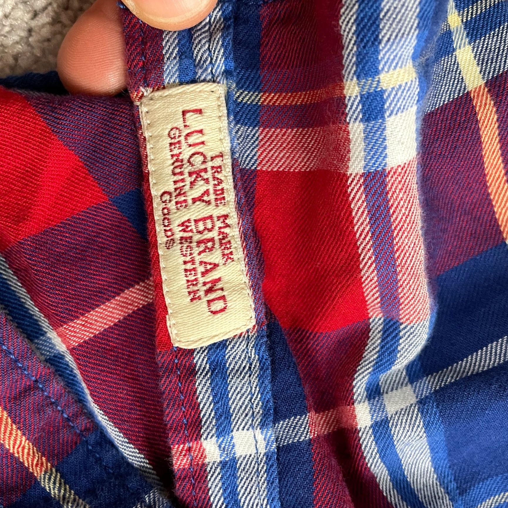 Lucky Brand Lucky Brand Short Sleeve Shirt Mens M Multicolor Plaid Button-Up Flannel Classic Fit Size US M / EU 48-50 / 2 - 6 Thumbnail