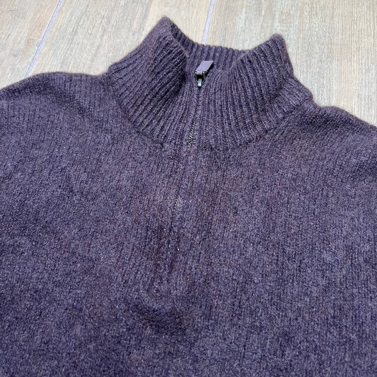 Polo Ralph Lauren Polo Ralph Lauren Wool Angora Quarter Zip Sweater Brown XL Size US XL / EU 56 / 4 - 11 Thumbnail