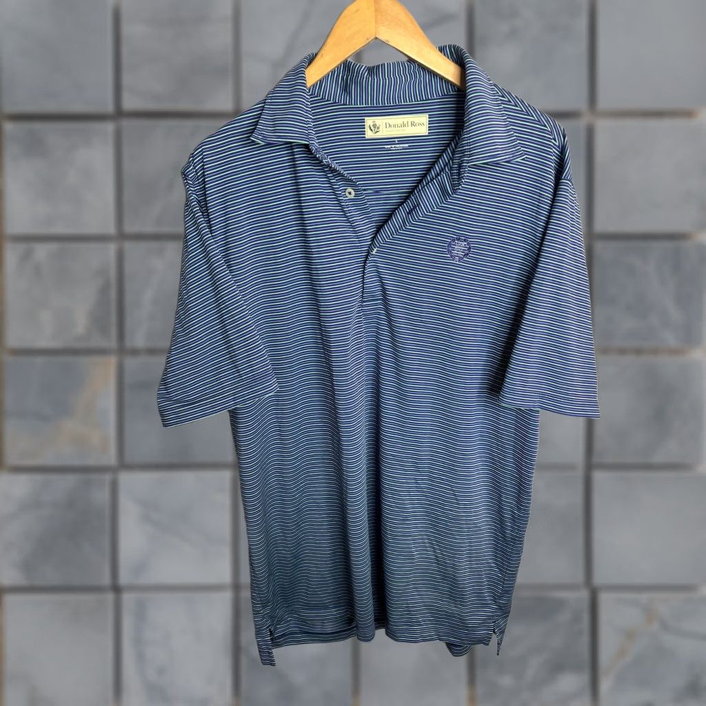 Vintage Donald Ross Polo Shirt Mens L Oak Hill Golf Club Striped Golf Size US L / EU 52-54 / 3 - 1 Thumbnail
