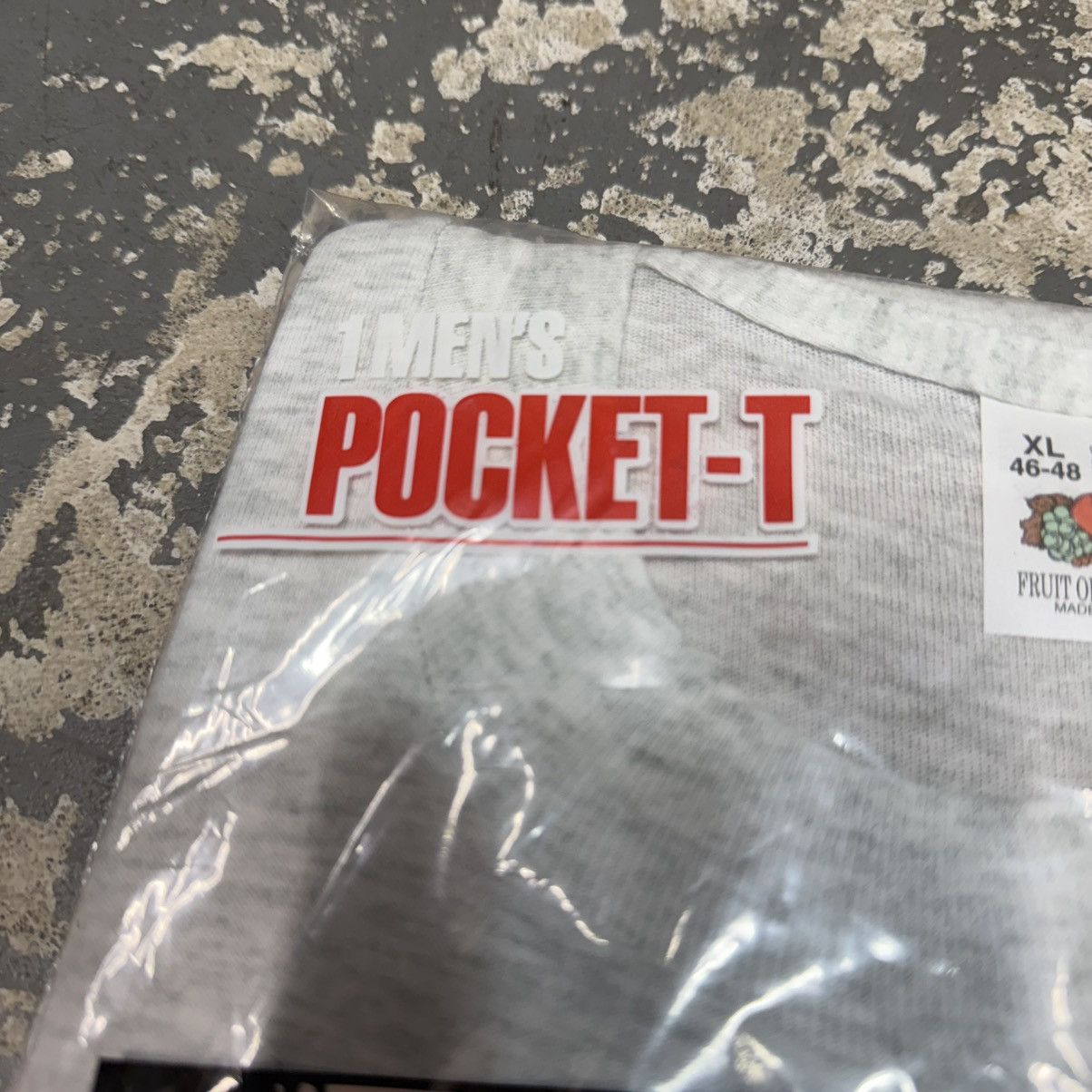 Fruit Of The Loom Vintage Grey Fruit Of The Loom Pocket Tshirt New With Tags Size US XL / EU 56 / 4 - 4 Thumbnail