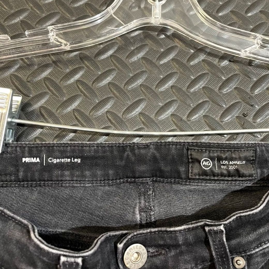 Denime AG Adriano Goldschmied Jeans Prima Cigarette Leg Black Wash Denim Women Size 26 Jeans Women 26 Black AG Adriano Goldschmied Primeiro Cigarette? Size 26" / US 2 / IT 38 - 4 Thumbnail
