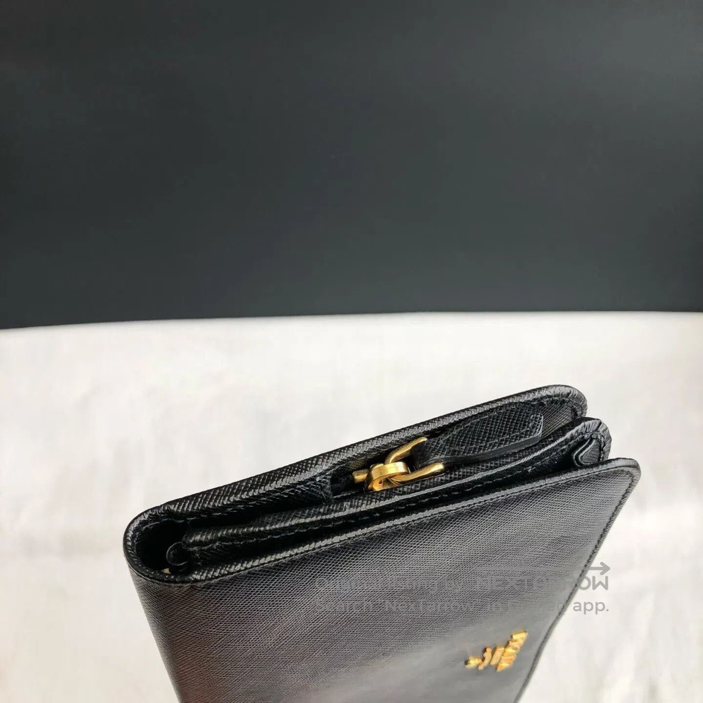 Prada Prada Black Gold Long Folding Wallet. Size ONE SIZE - 3 Thumbnail