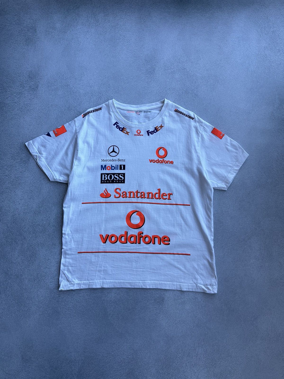 Formula 1 × Vintage Vodafone McLaren Mercedes Formula Uno Racing T-shirt Size US M / EU 48-50 / 2 - 1 Thumbnail