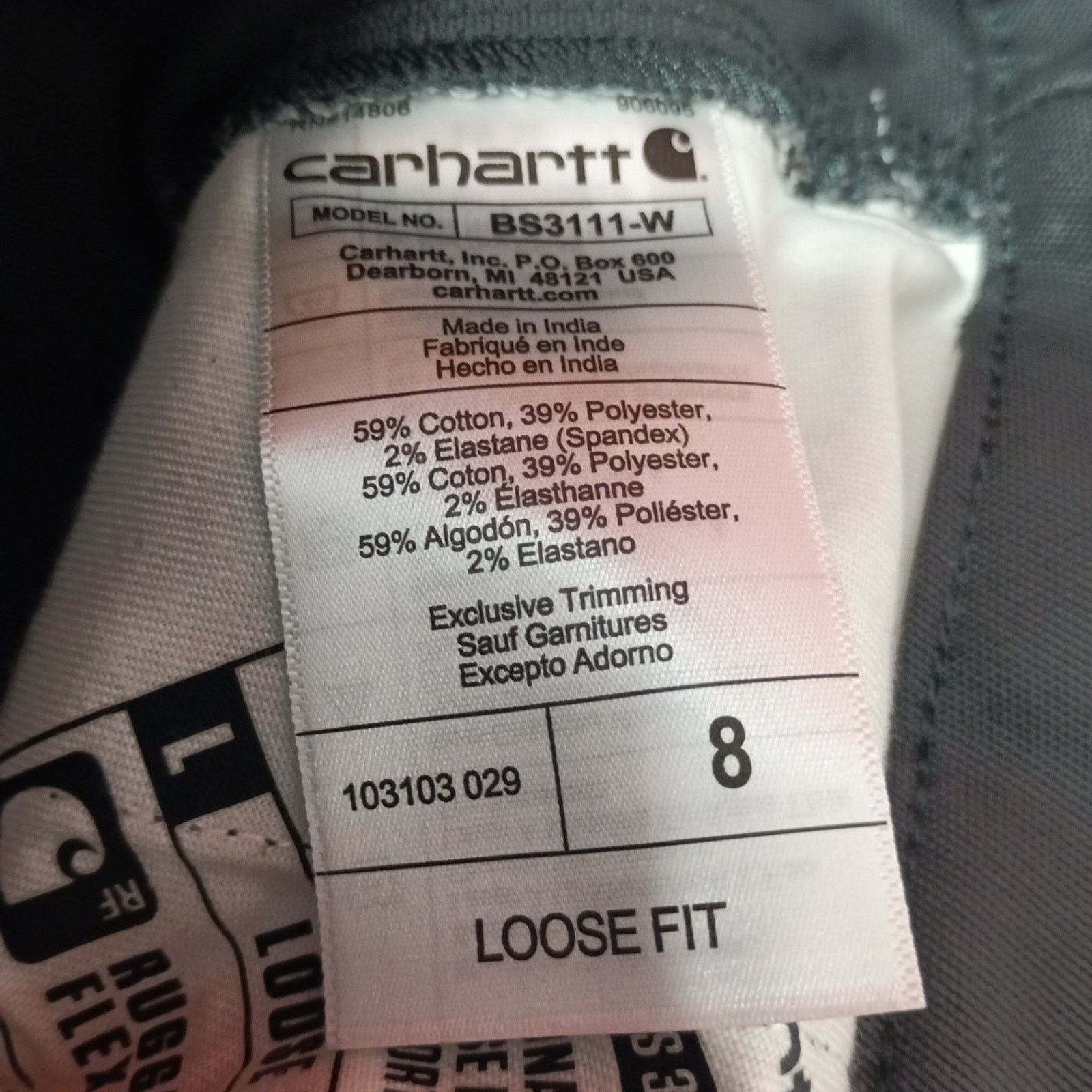 Carhartt Carhartt Women's Canvas Work Shorts Gray Loose Fit Size 8 Size 30" / US 8 / IT 44 - 3 Thumbnail
