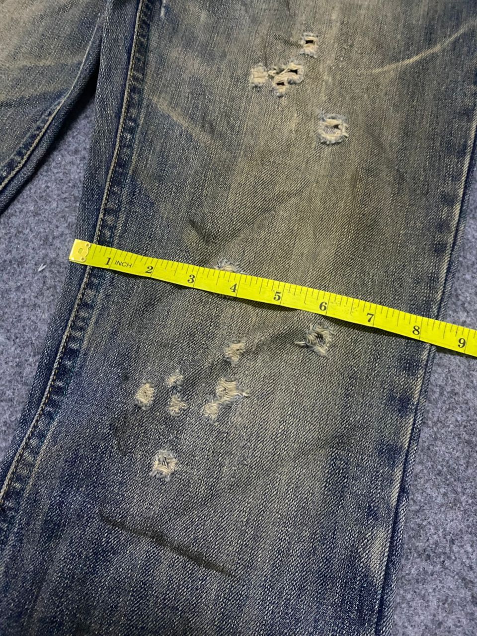 If Six Was Nine 💥Best Offer💥Vintage Midas Punk Distressed Denim Size 31" - 6 Thumbnail