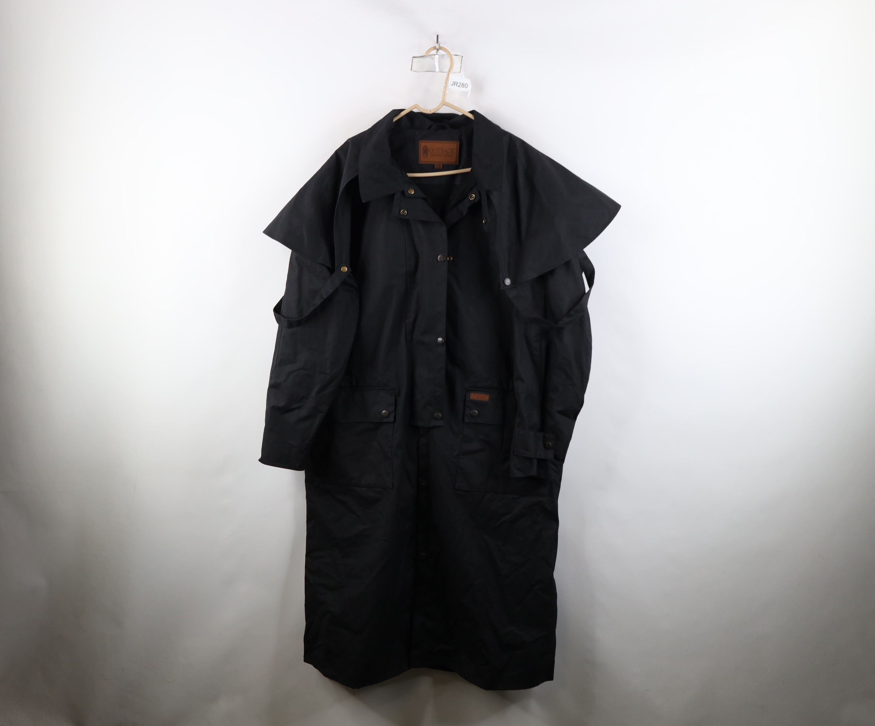 Vintage Vintage Streetwear Oilskin Western Duster Jacket Black Size US L / EU 52-54 / 3 - 1 Thumbnail