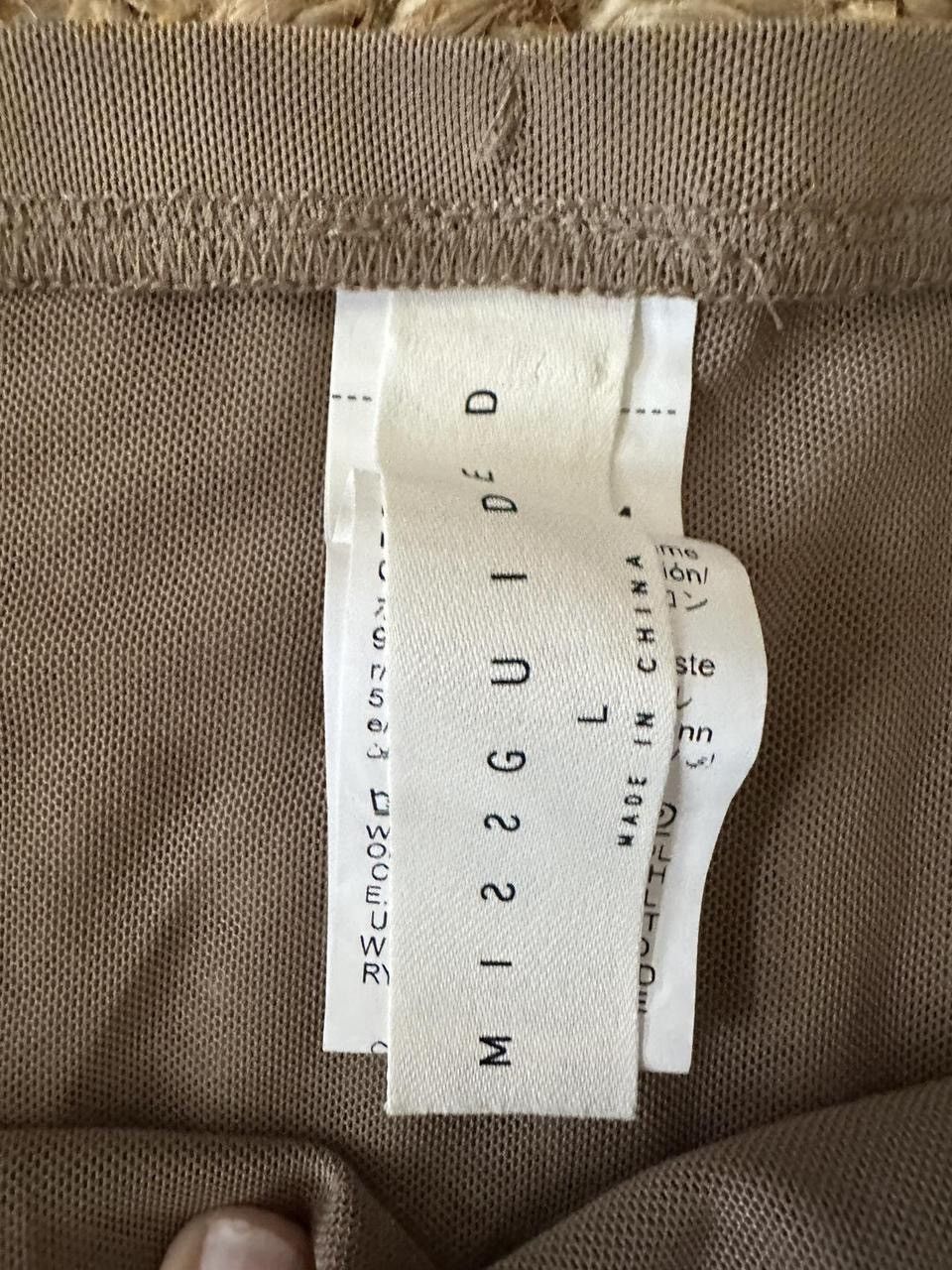 Missguided Missguided Taupe Sheer Cover Up Skirt size L Size 32" / US 10 / IT 46 - 4 Thumbnail