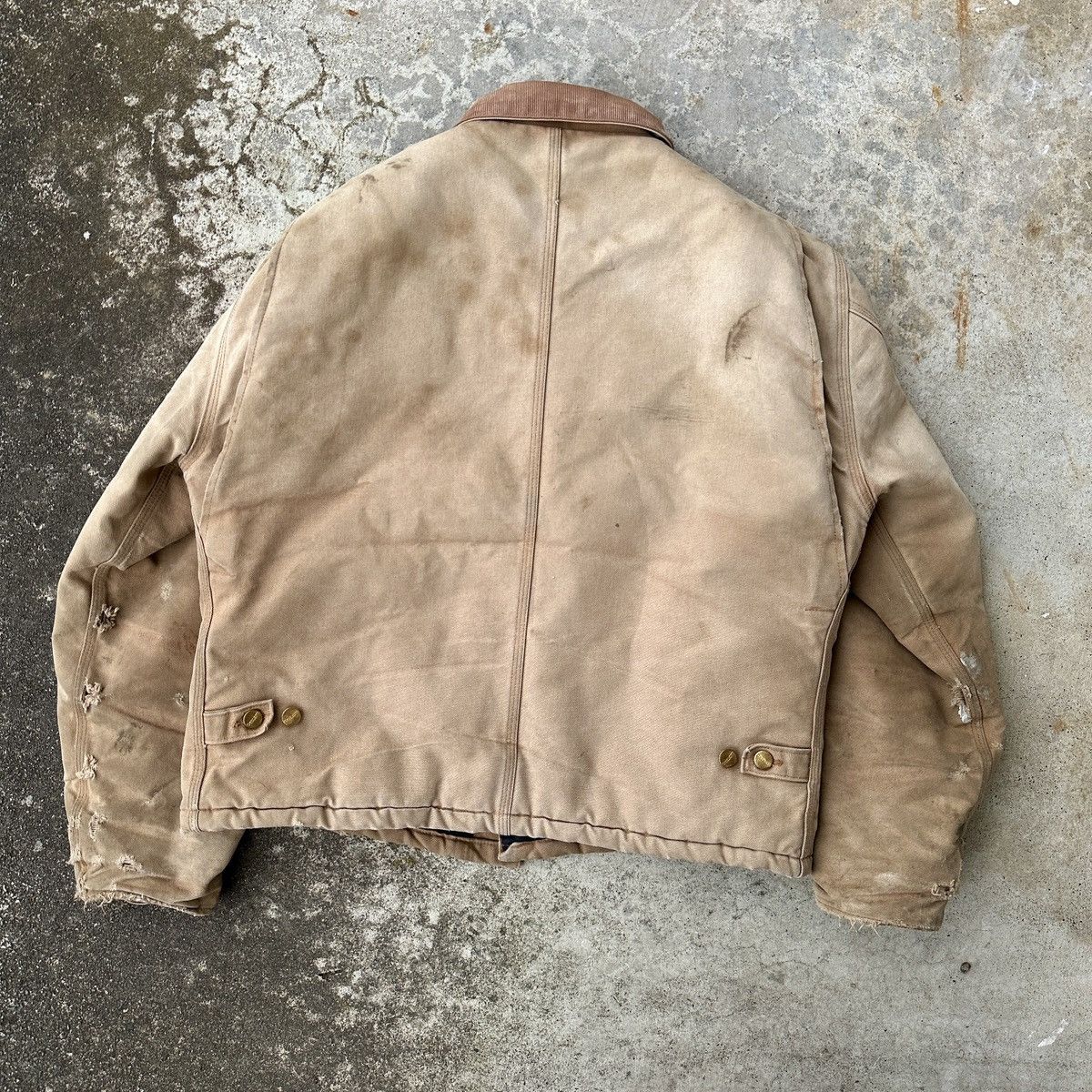 Carhartt Thrashed 90’s Arctic Faded Dirty Work Jacket Detroit Size US L / EU 52-54 / 3 - 2 Thumbnail
