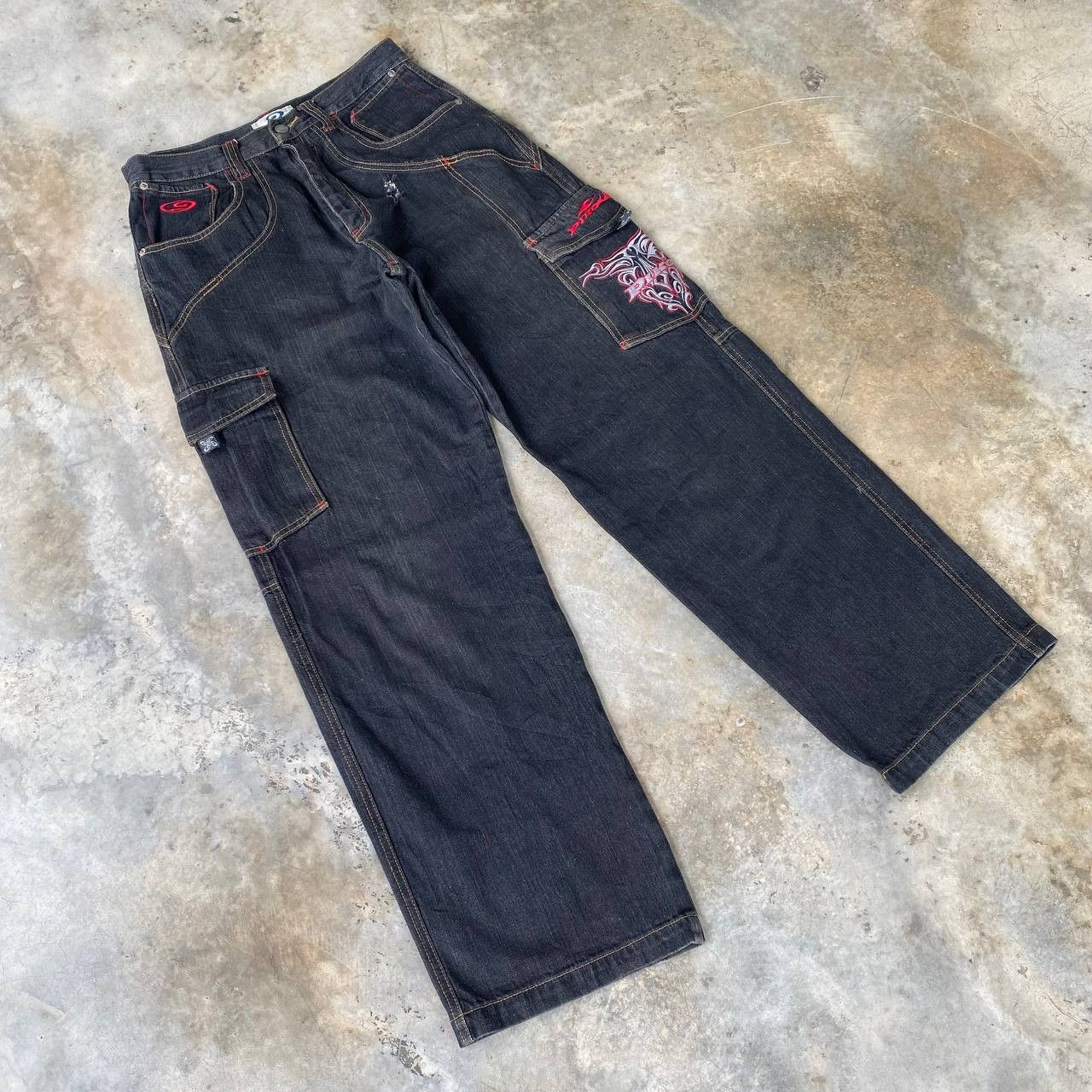 Japanese Brand BINDING OFFER🔥BAGGY Y2K PIKO LOOSE W29X30.5" JNCO STYLE Size US 29 - 3 Thumbnail